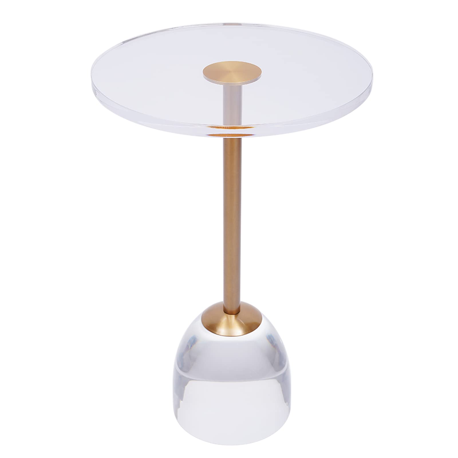 Clear Acrylic End Table - 14x14 Inch Modern Side Table for Office, Living Room & Bedroom - Transparent Coffee Table & Nightstand - Easy Assembly (21.5