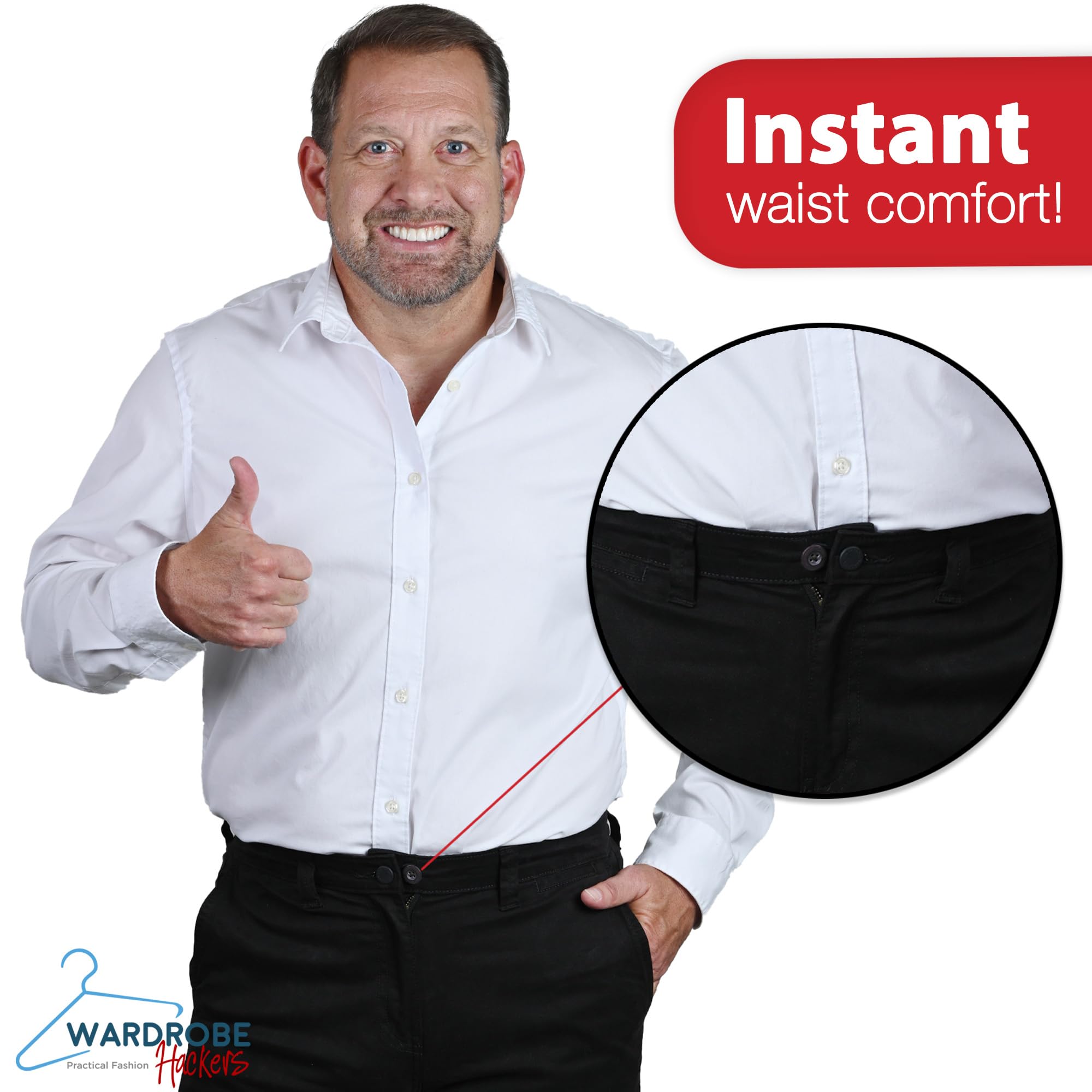 Stretchable Waist Extenders for Jeans & Pants - Comfort Fit Solution