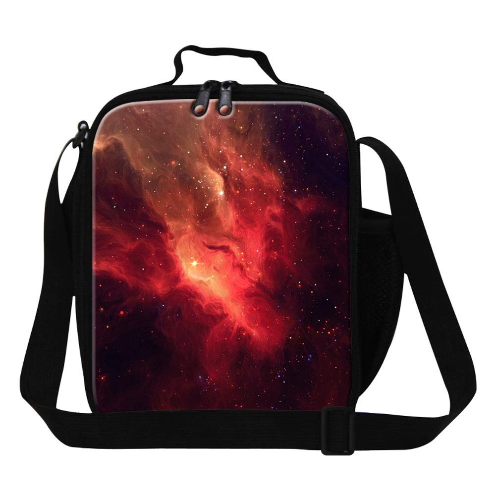 Insulated Lunch Box Cooler Bag for Kids & Adults - Reusable Galaxy Printed Lunch Bag for School, Work, Picnics & Outdoor Activities