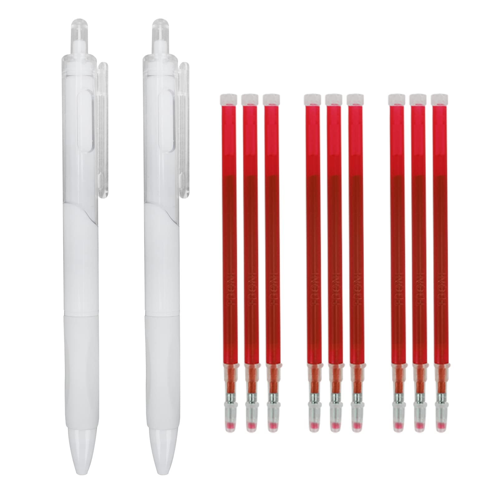4 Pack Heat Erasable Fabric Marking Pens with 50 Refills - Disappearing Ink Markers for Embroidery, Cross Stitch, Quilting & Sewing - Perfect for Tailors, DIY Dressmaking & Handicrafts (Ideal for Fabric Patterns, Temporary Marking & Craft Projects)