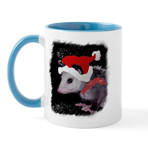 White/Blue Inside - Possum Santa Mug