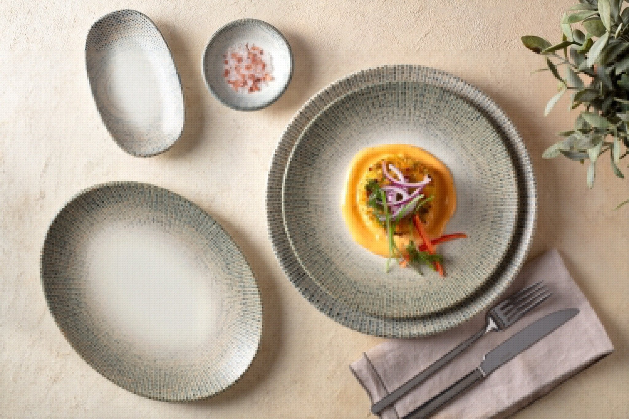 Elegant Sway Service Plate 15x8.5 cm - Perfect for Dining, Entertaining & Home Decor | Durable Ceramic Appetizer Plate for Restaurants, Parties & Special Occasions
