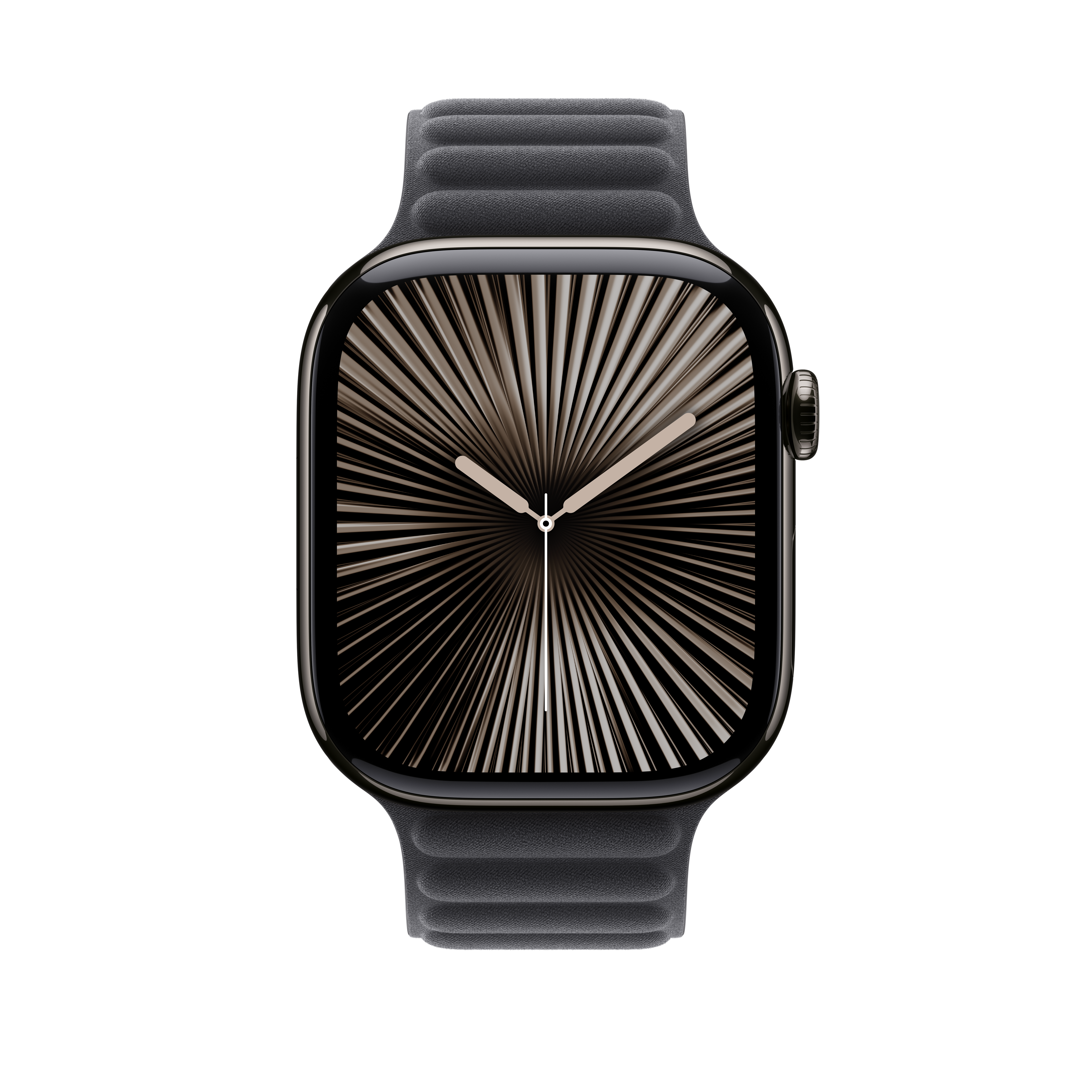 Black Magnetic Link Strap for 46mm Watch - Adjustable S/M Size - Perfect for Workouts, Running & Everyday Wear