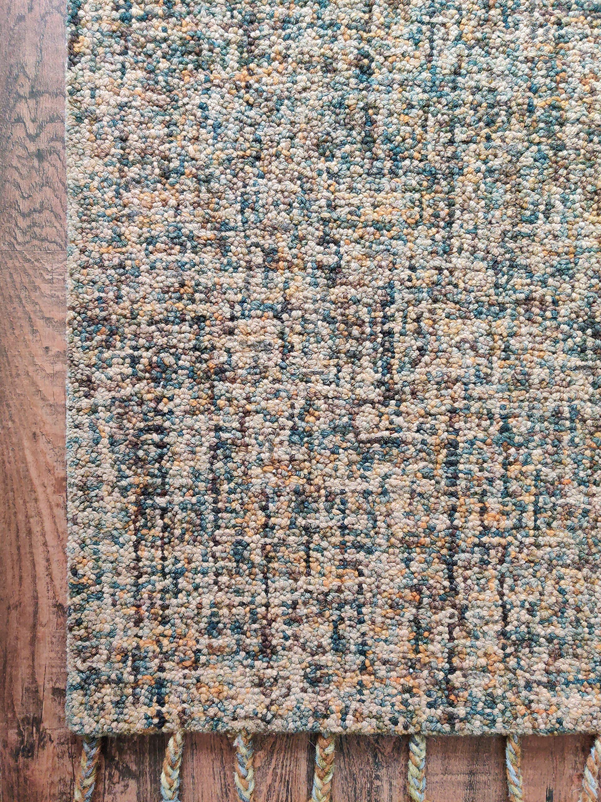 Handmade Nomad Forest Wool Rug - Natural Fiber, Easy Maintenance, Non-Slip - 2'6