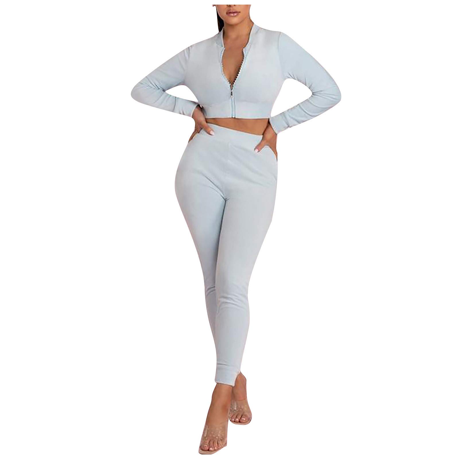 Sexy Rhinestone Faux Fur Hooded Two-Piece Set for Women - Winter & Fall Velvet Plus Size Sportswear | Yoga, Lounge & Casual Wear Outfits