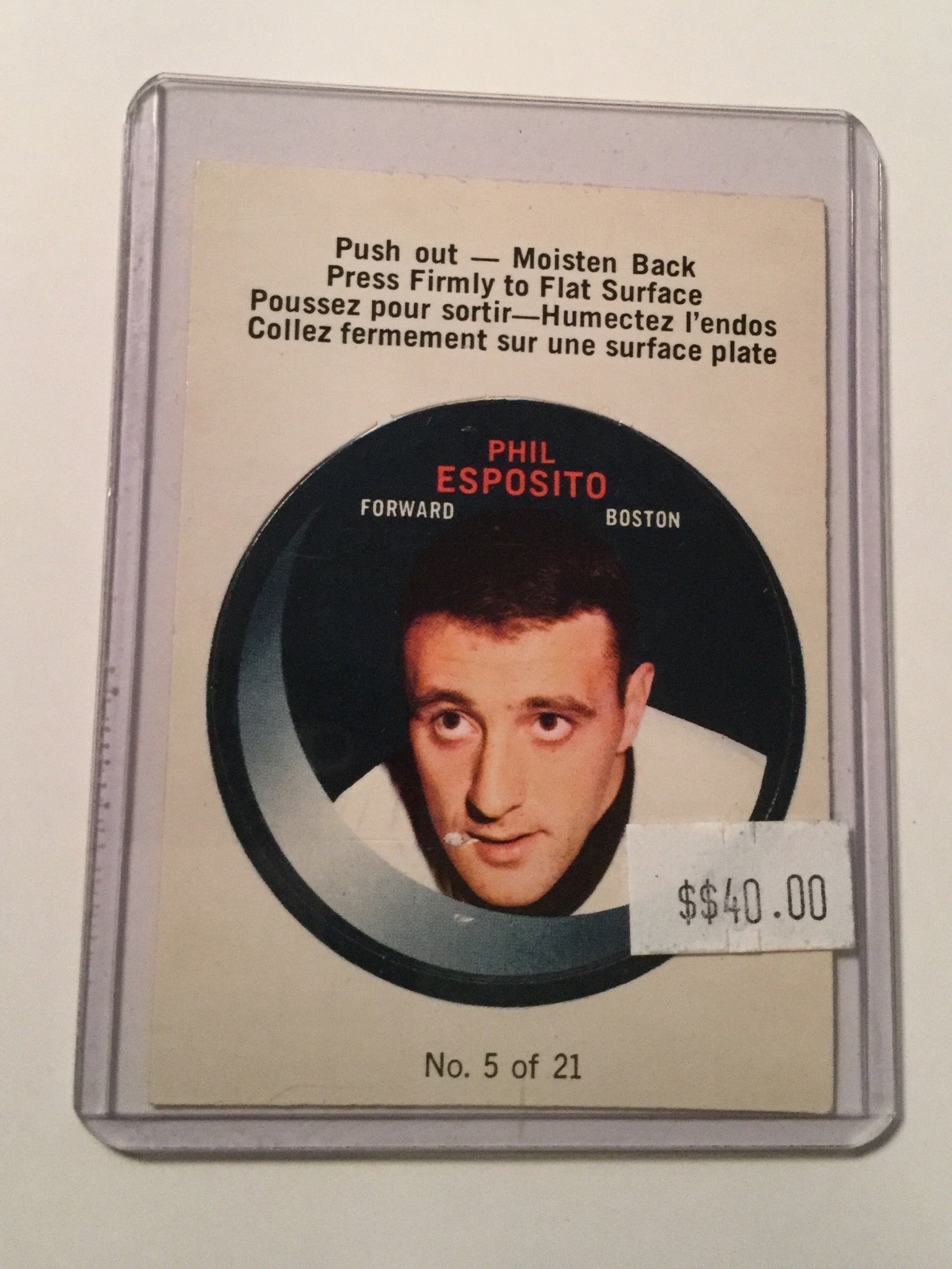1968 Phil Esposito Rare Punch Insert Hockey Card - Vintage NHL Collectible for Sports Memorabilia Fans & Hockey Card Collectors - Perfect for Display, Trading, and Investment