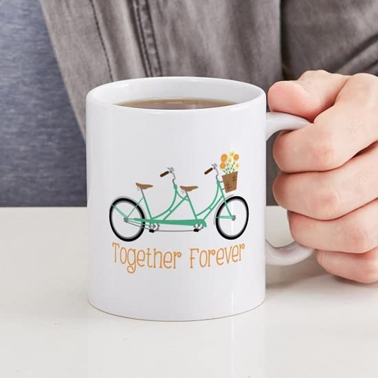 Together Forever Ceramic Coffee Mug 11 oz (325 ml) - Perfect for Couples, Anniversaries & Romantic Gifts - Ideal for Coffee, Tea & Hot Drinks at Home or Office