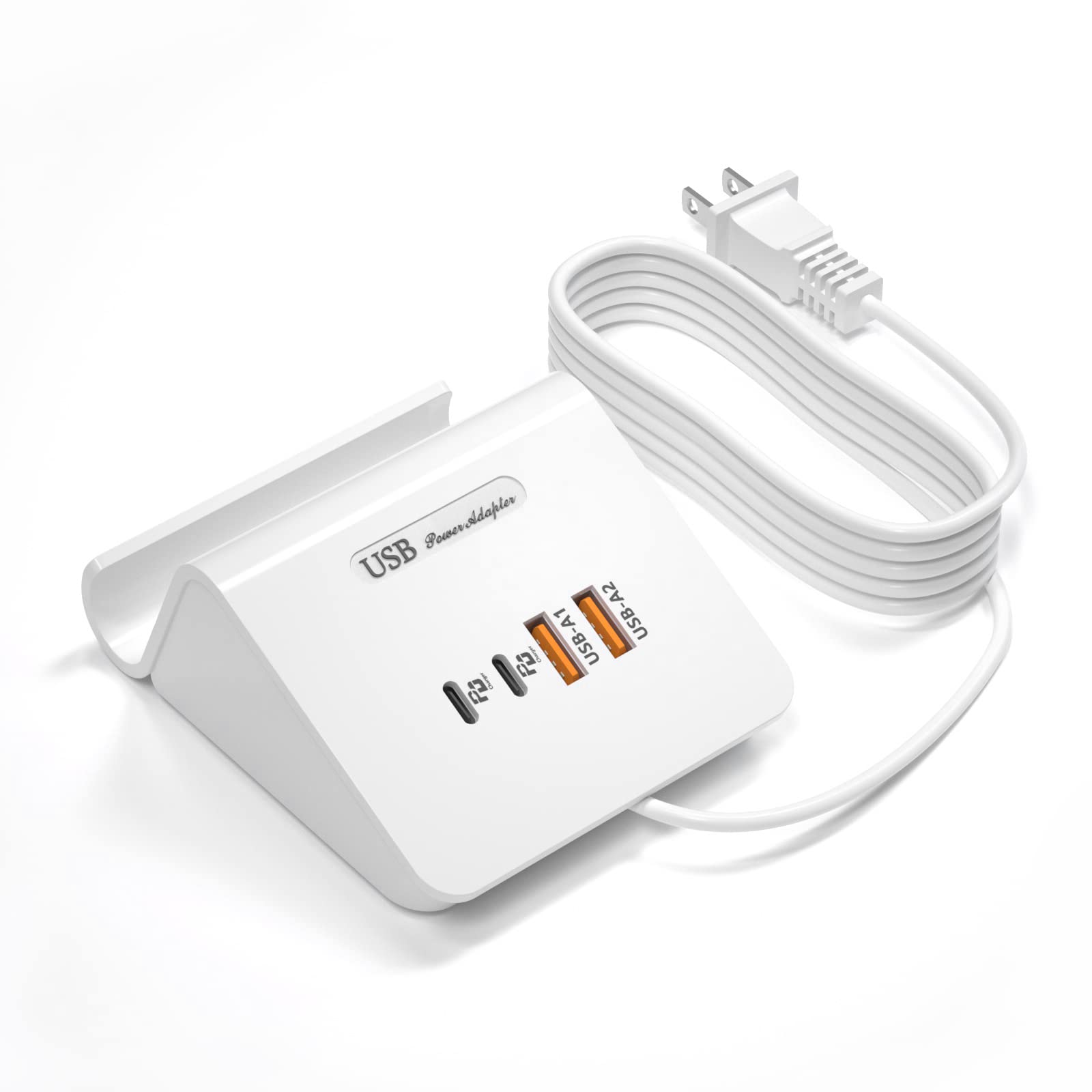 45W 4-Port USB C Charging Station with 20W PD Fast Charging for iPhone, Samsung, iPad - Home & Office Use