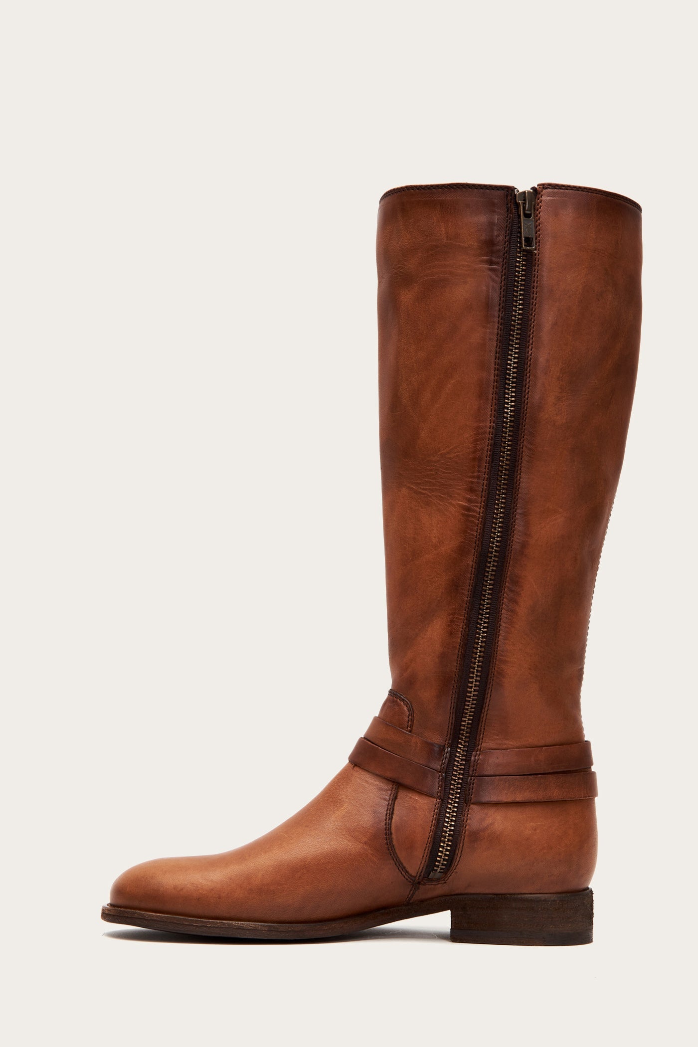 Vintage Melissa Belted Tall Boots - Eco-Friendly Pre-Owned Leather Boots for Women | Perfect for Fall Fashion, Casual Outfits & Sustainable Wardrobe