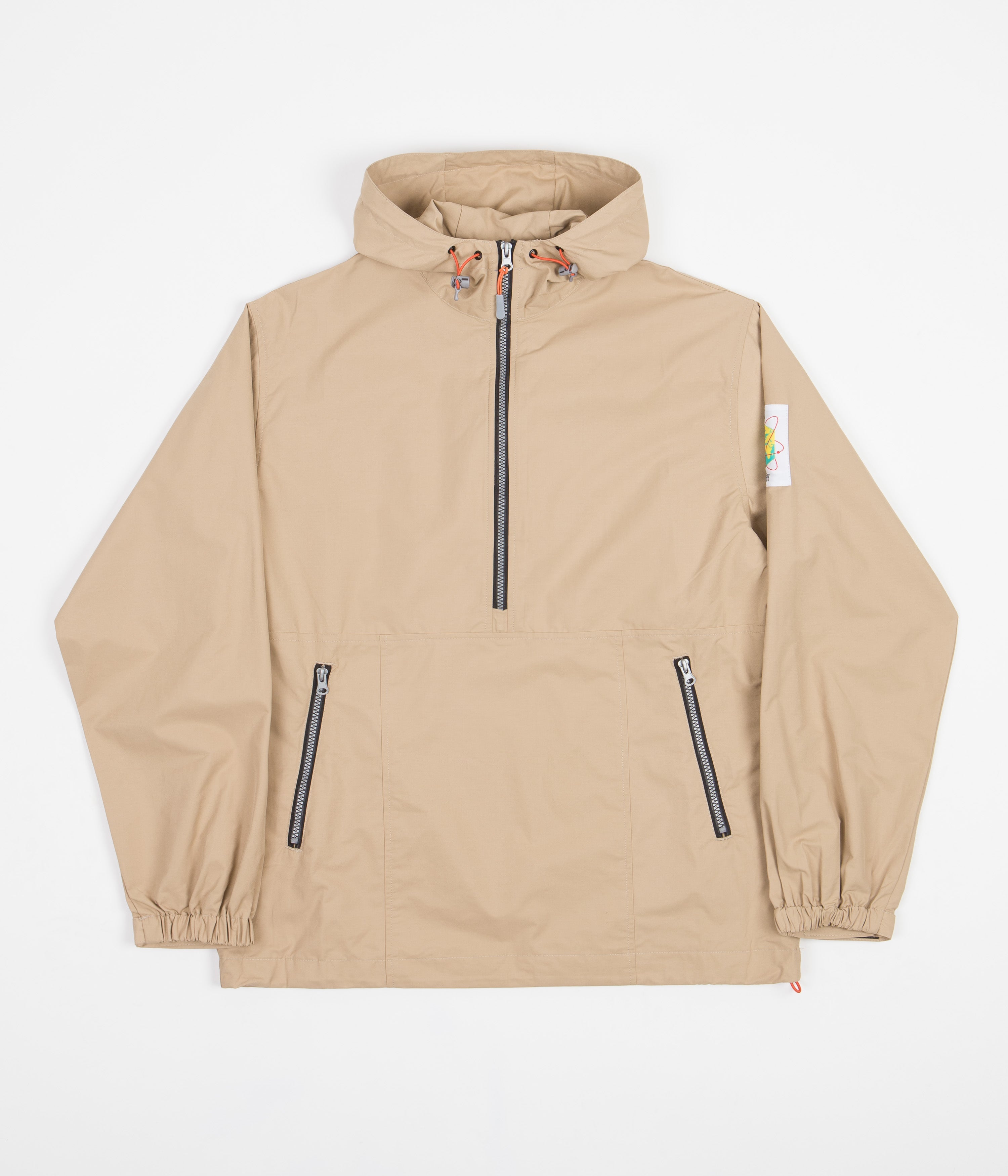 Butter Goods Spray Pullover Jacket - Khaki Color Lightweight Hoodie for Men & Women | Perfect for Streetwear, Skateboarding & Casual Outfits