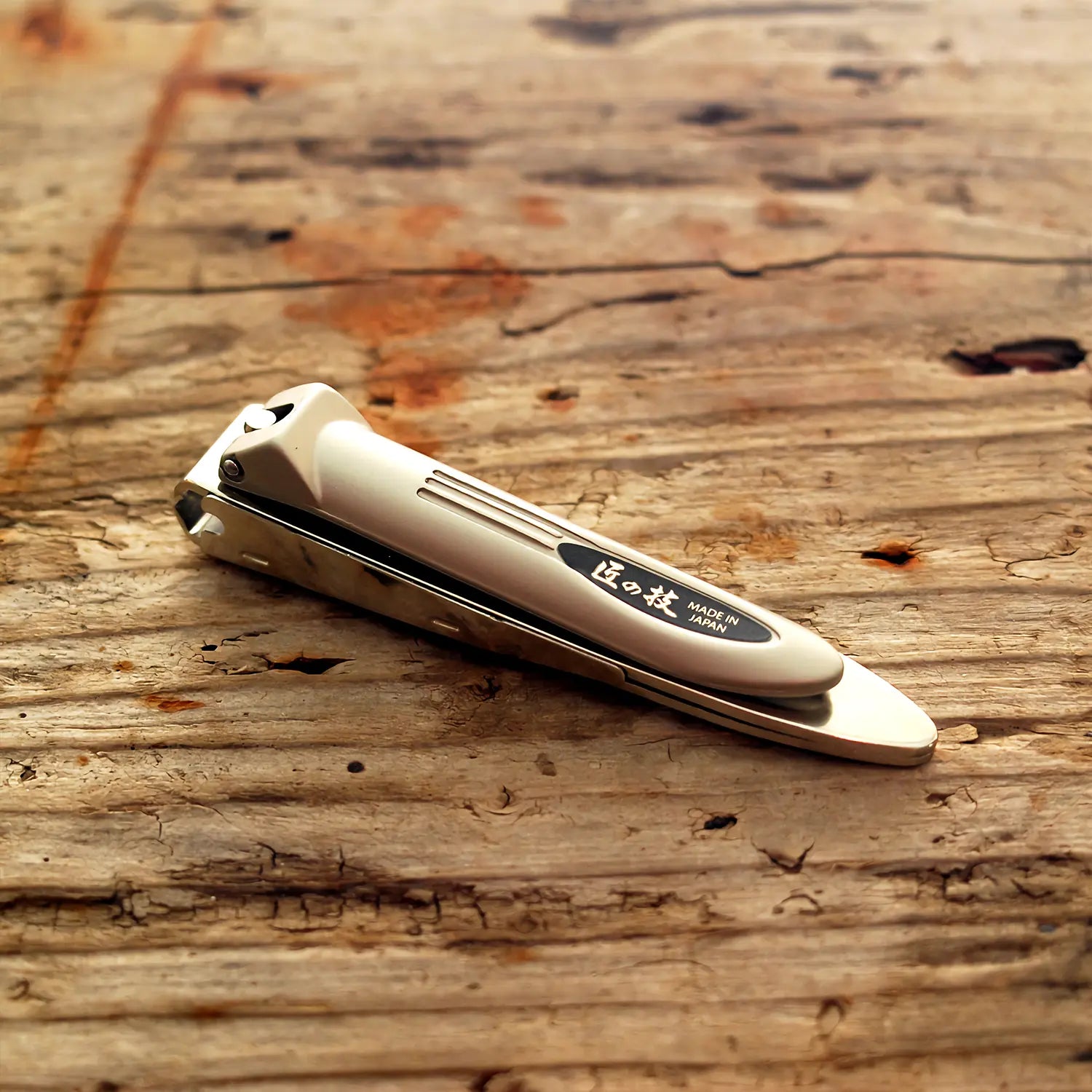 Premium Stainless Steel Straight Blade Nail Clippers with Catcher - Green Bell Takuminowaza Professional Nail Trimmer for Men & Women - Perfect for Home, Travel, and Salon Use