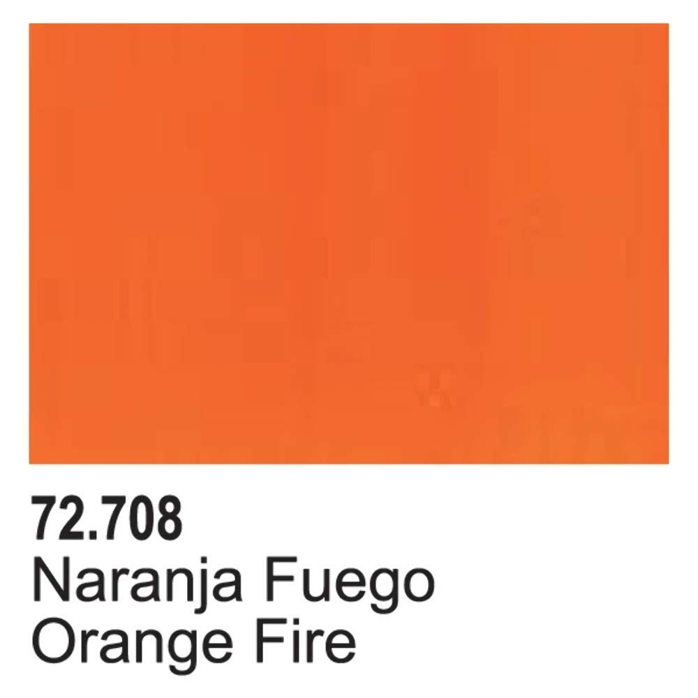 Vallejo Game Air Orange Fire Acrylic Paint - High Pigment Miniature & Model Paint for Warhammer, D&D, and Scale Models - Perfect for Airbrush and Hand Painting