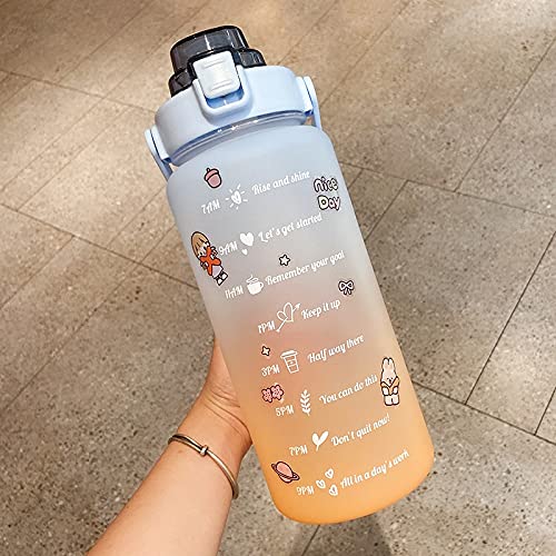 Sport Water Bottle 2000ml - Portable Plastic for Outdoor, Camping, Gym