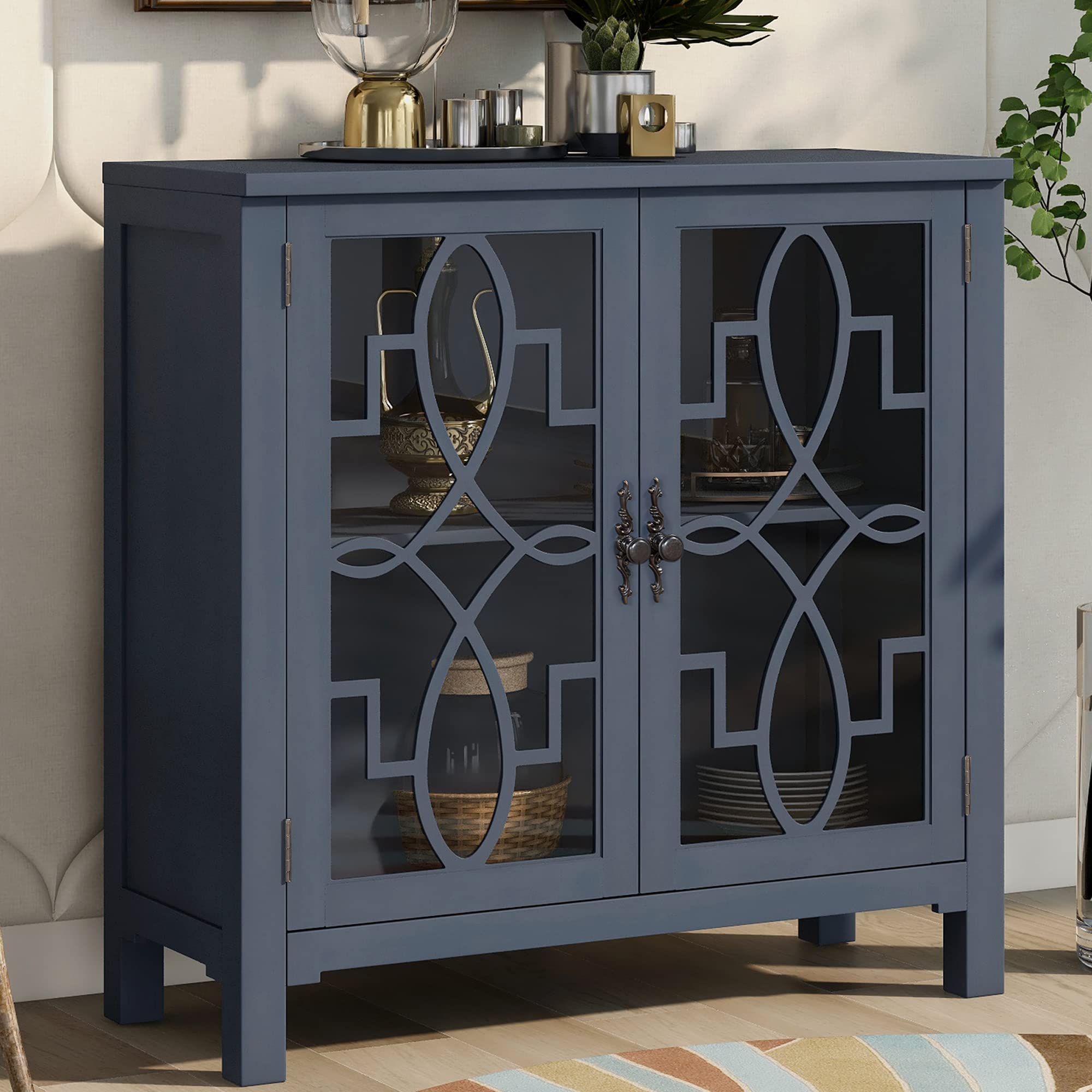 36 Inch Wood Storage Cabinet with Adjustable Shelf - Accent Buffet Sideboard Table for Entryway, Kitchen & Dining Room - Perfect for Home Organization and Stylish Storage Solutions