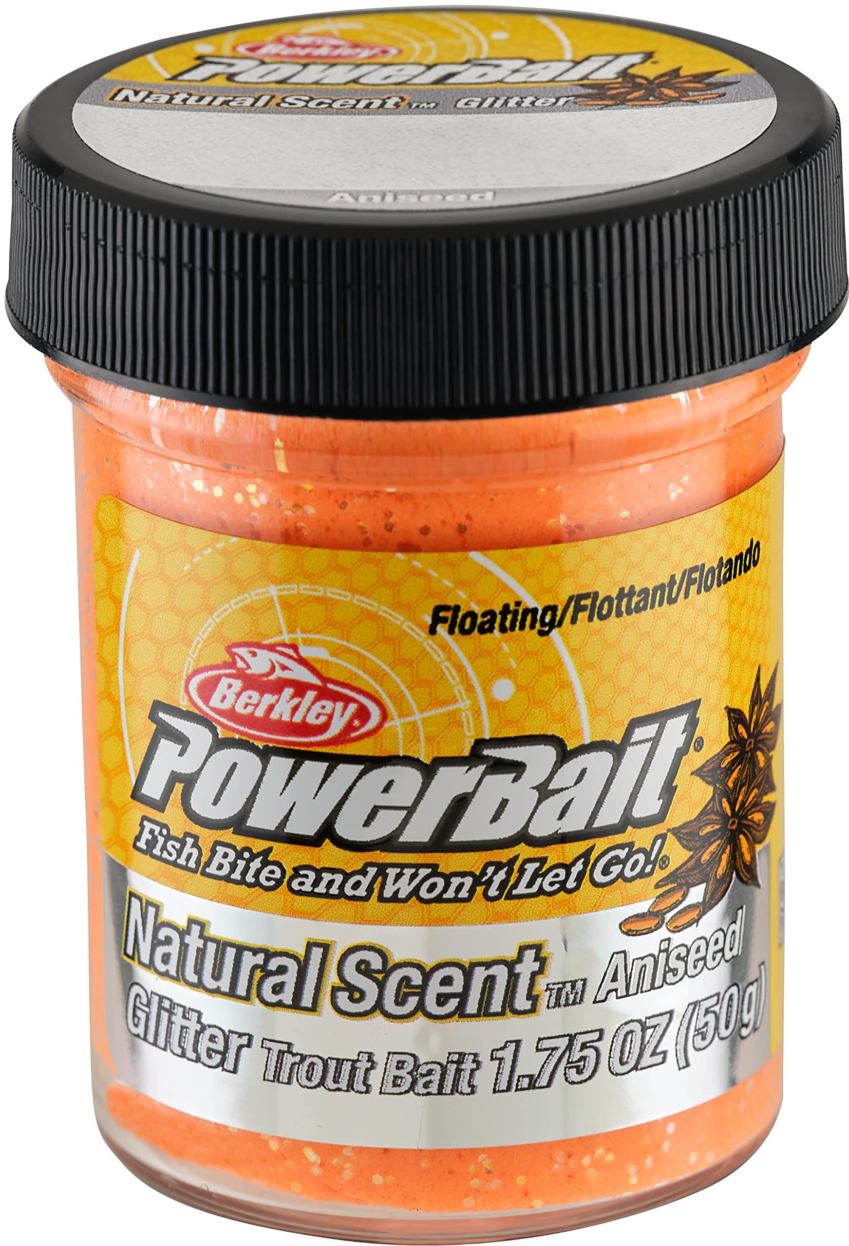 Berkley PowerBait Natural Glitter Trout Fishing Dough Bait - Realistic Scent & Attractive Glitter for Freshwater Fishing | Perfect for Trout, Bass & Panfish in Lakes & Rivers