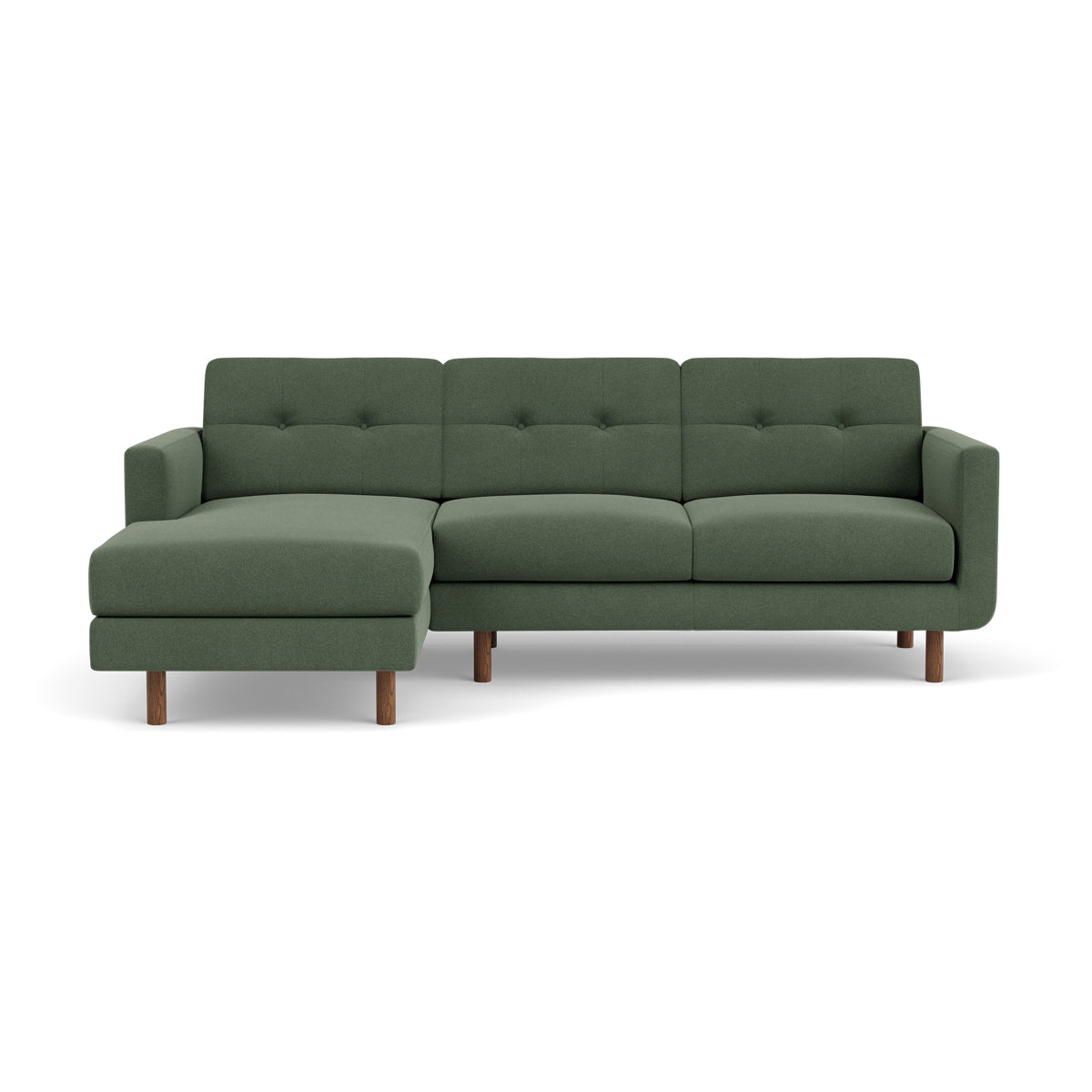 Conrad Fabric Left Chaise Sofa - Modern L-Shaped Sectional Couch with Reversible Chaise Lounge for Living Room, Apartment & Home Theater Comfortable Seating