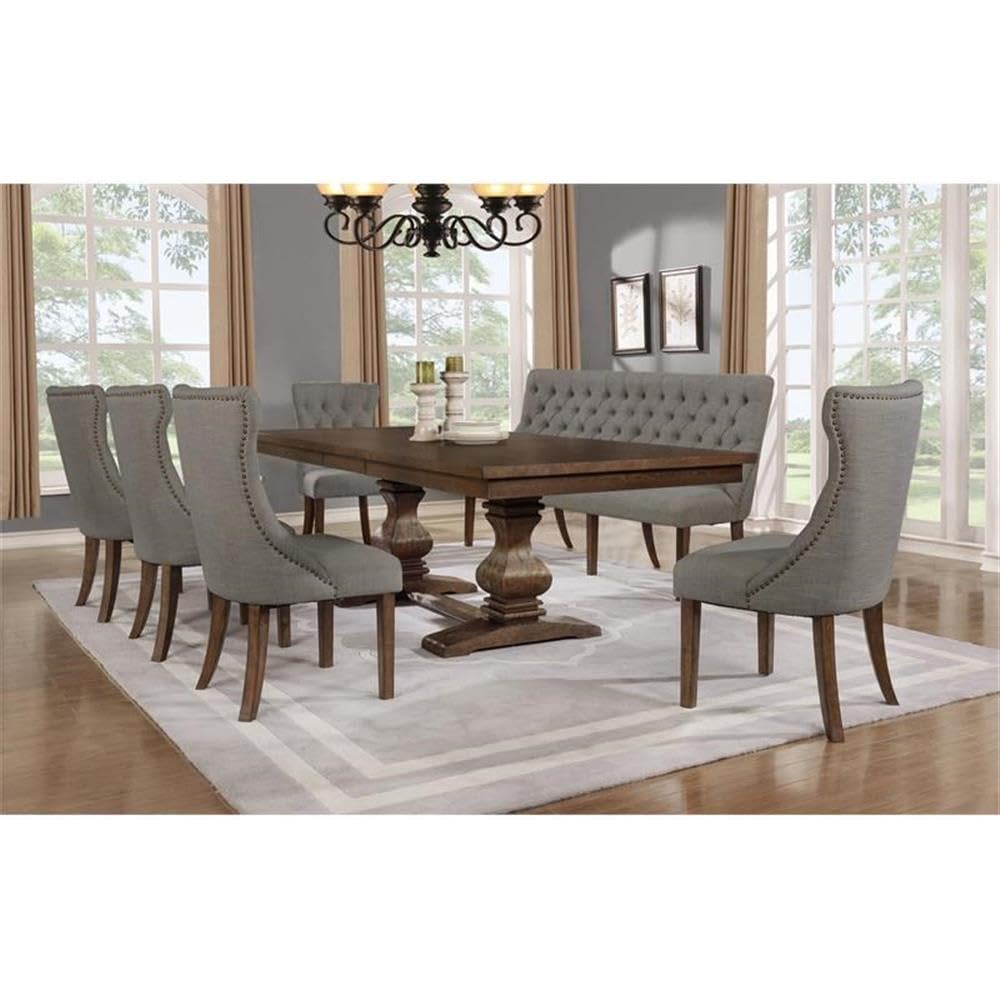 D41D7B-A Modern Gray 5-Piece Dining Room Table Set - Perfect for Small Spaces, Apartments & Breakfast Nooks