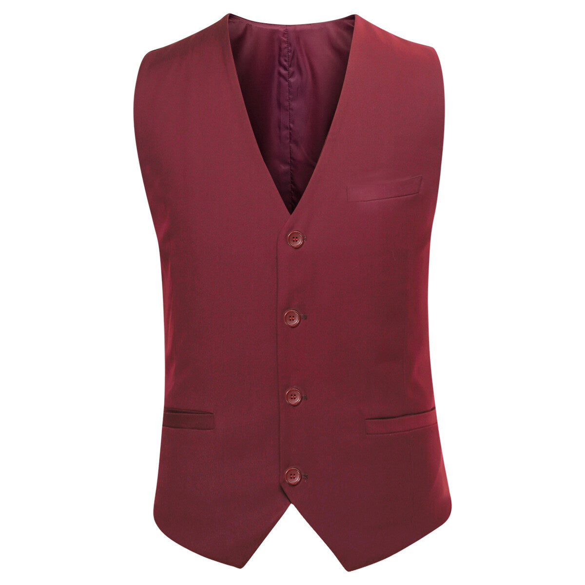 3-Piece One-Button Formal Suit for Men - Classic Red Business Suit Set | Perfect for Weddings, Office Meetings & Special Occasions