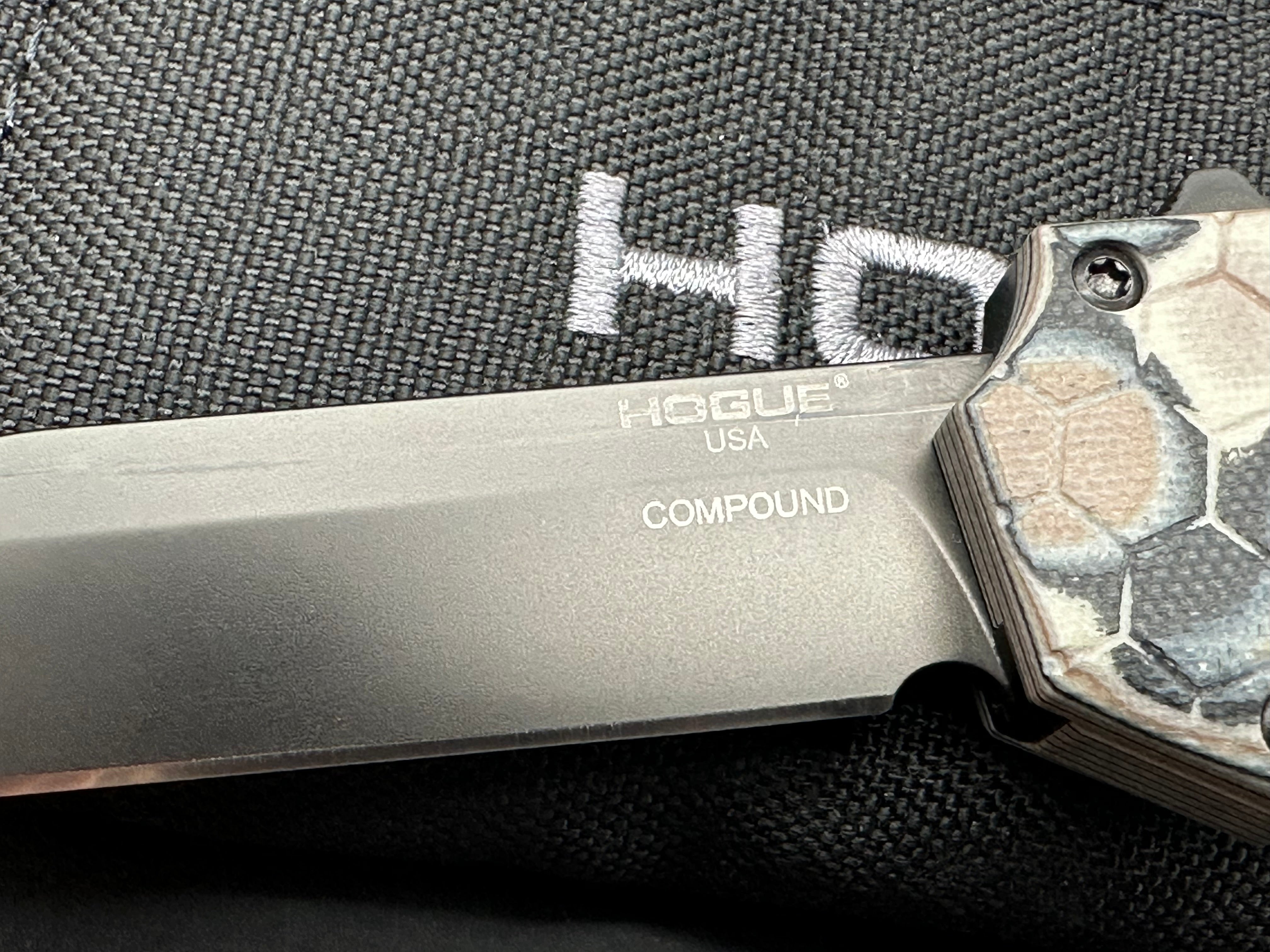 Hogue Knives Compound Tanto OTF Automatic Knife - Dark Earth G-Mascus Handle - 3.5