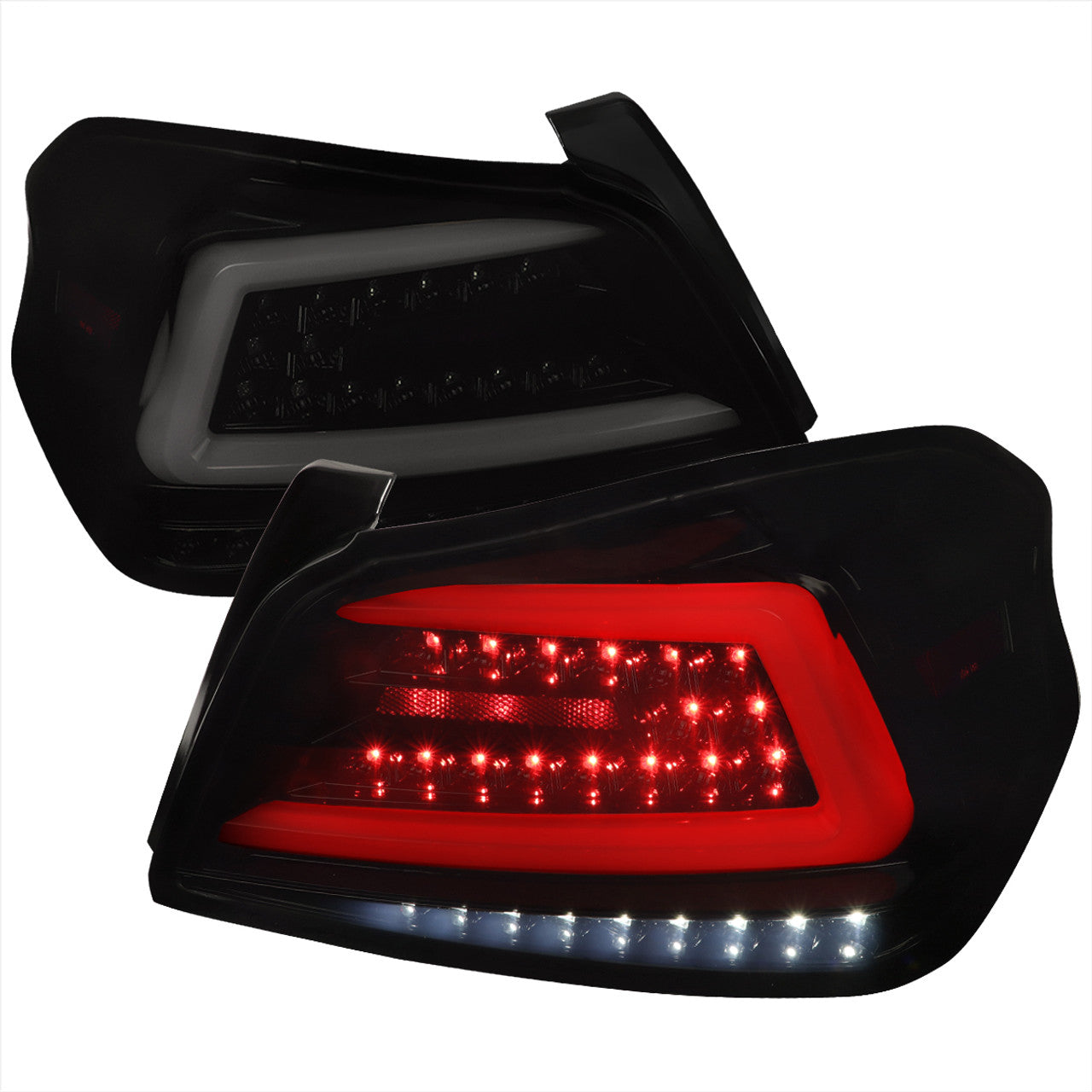 Spec D Sequential LED Tail Lights for 2015-2021 Subaru WRX/STI - Smoked Lens with Dynamic Turn Signals - Upgrade Your Car's Rear Style for Night Driving & Car Shows
