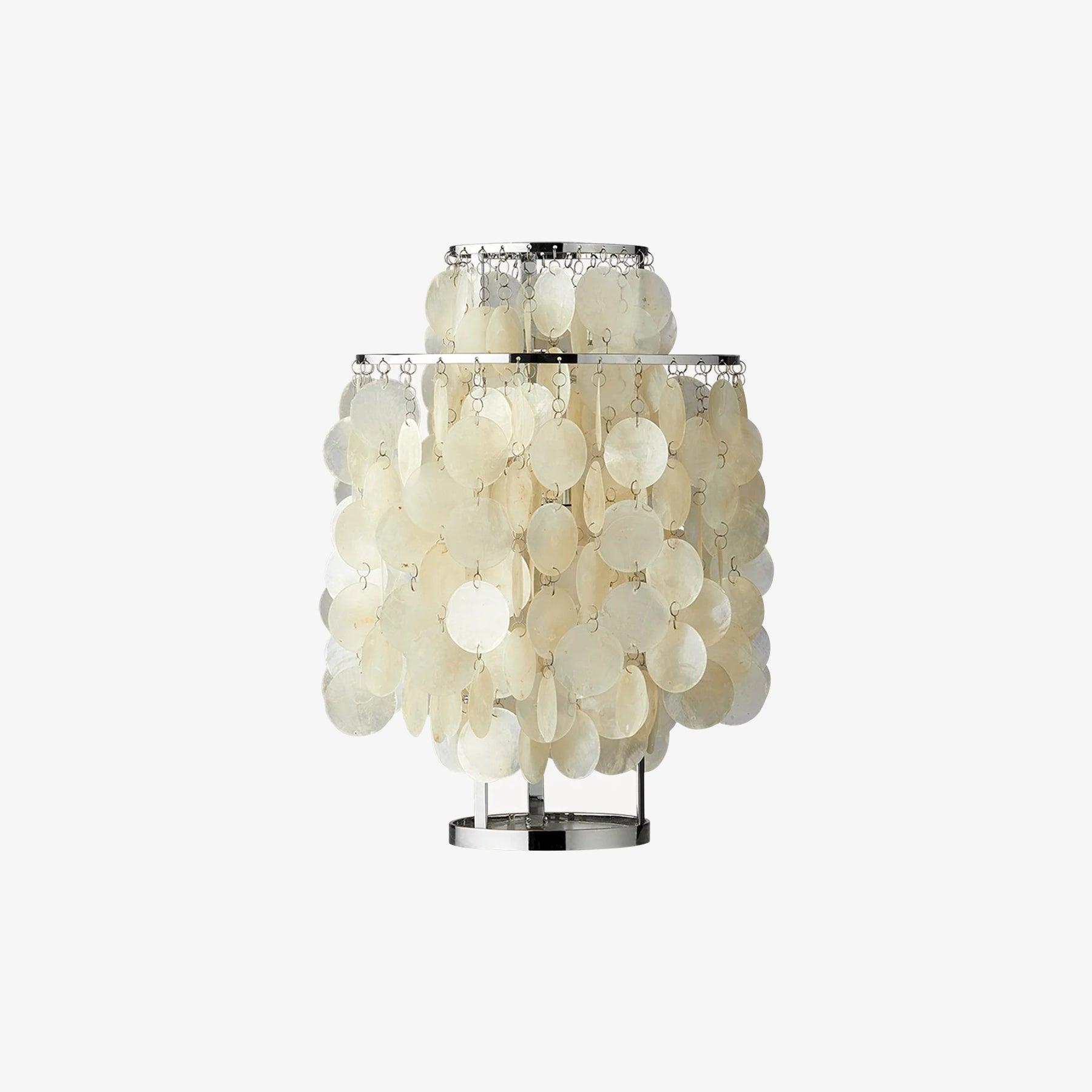 Modern Round Shell Table Lamp - Stylish Bedside & Living Room Lighting for Home Decor | Perfect for Bedroom, Office & Reading Nook