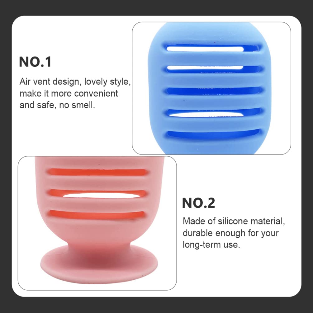 FOMIYES 2-Pack Silicone Makeup Sponge Storage Case - Travel-Friendly Beauty Egg Holder for Makeup Puffs & Blenders | Perfect for Travel, Gym, and On-the-Go Touch-Ups