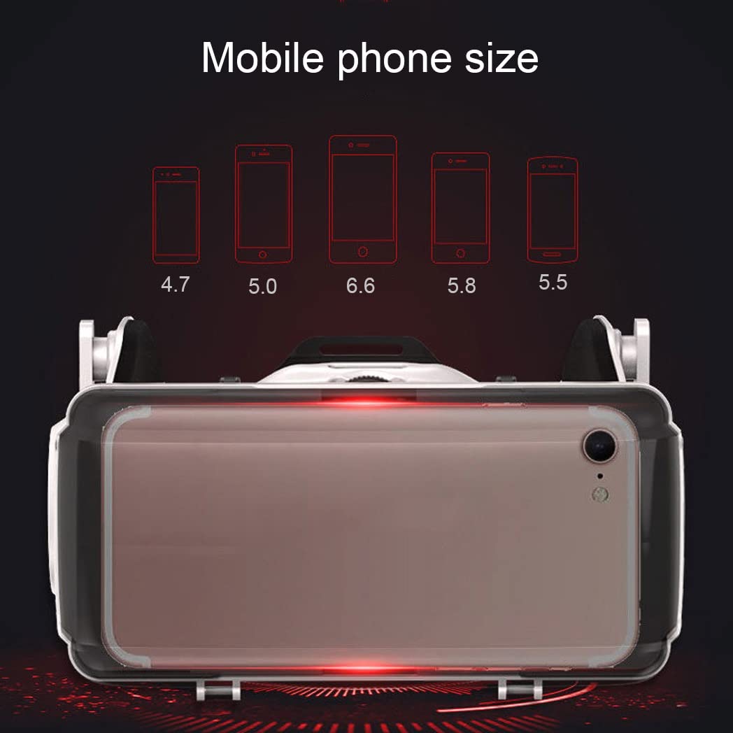3D VR Headset with Bluetooth Controller - Compatible with iPhone 13 Pro Max/13 Pro/13/12/11, Samsung Galaxy S21, Huawei & Xiaomi Series - Immersive Gaming & Virtual Reality Experience for Movies, Travel & Education (Color: A, Size: iOS)