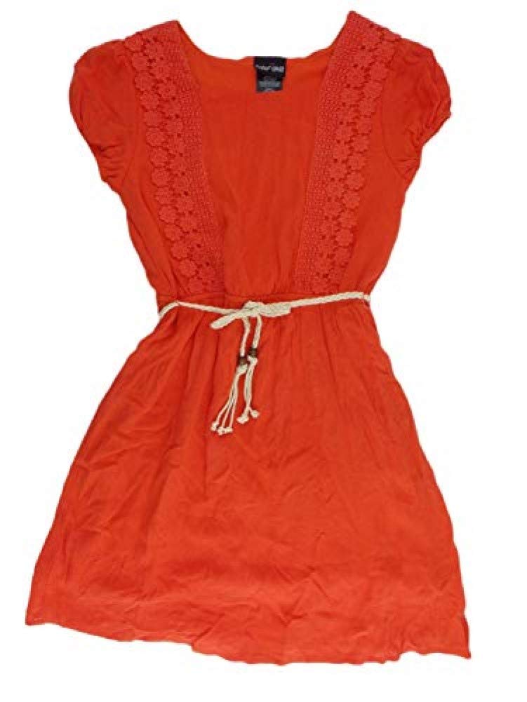 Girls Casual Dress - Dark Coral, Size 12 | Comfortable Playtime & Party Outfit for Toddler Girls