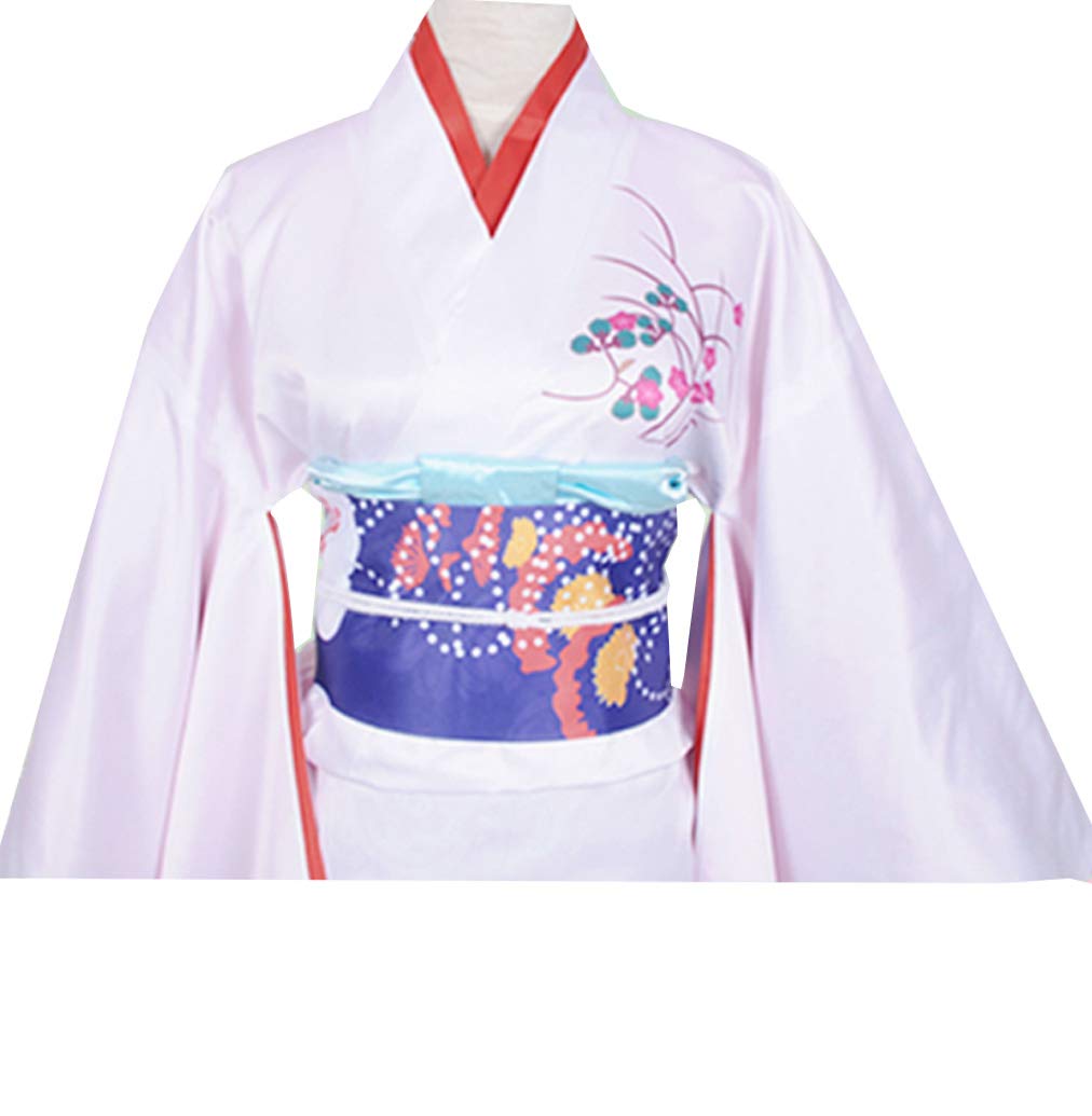 Poetic Walk Anime Women's Cosplay Ryougi Shiki Costume - Saber Kimono Robe Dress for Halloween, Cosplay Events & Anime Conventions