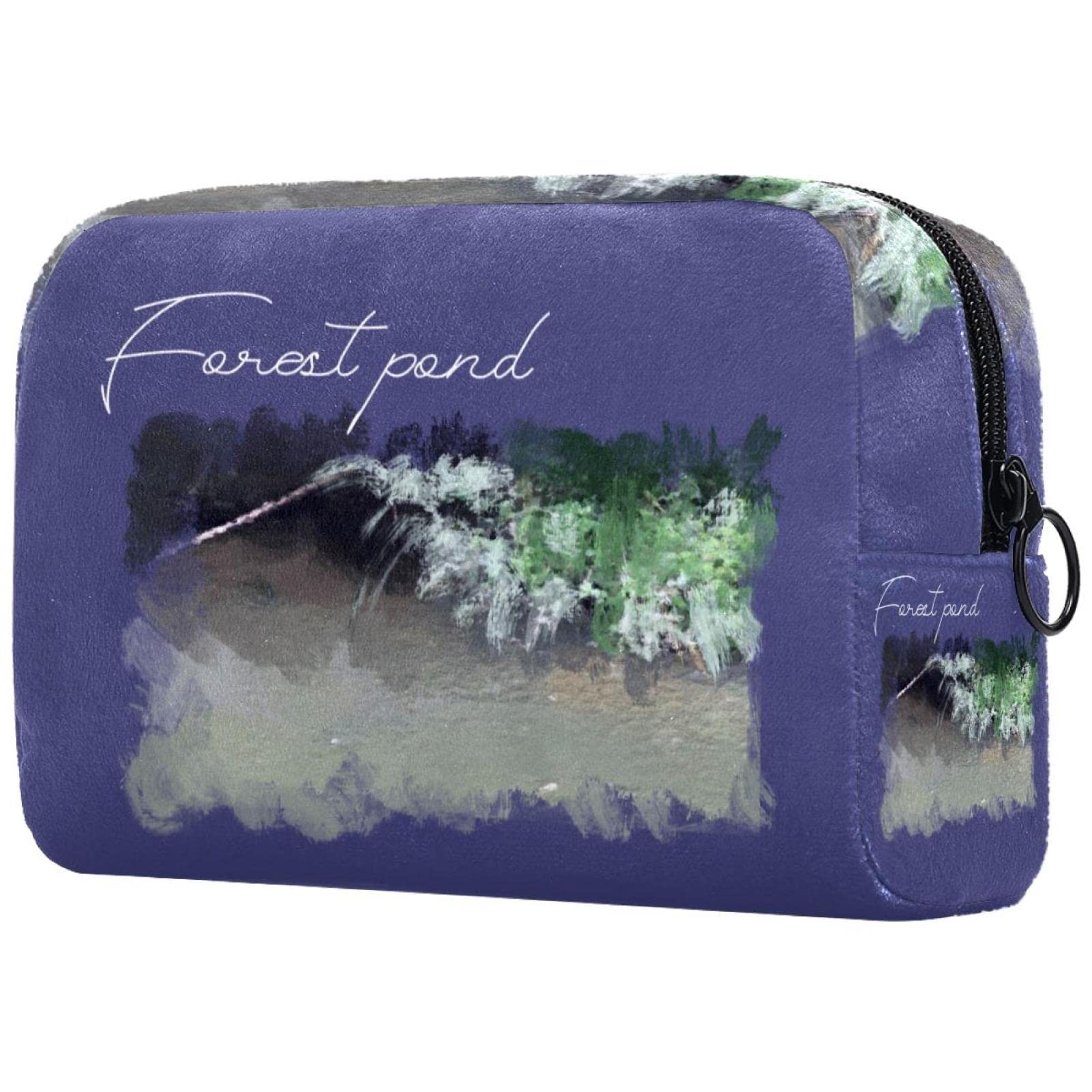 Waterproof Oil Painting Travel Makeup Bag for Women - Portable Cosmetic Organizer with Zipper Pouch, Perfect for Toiletries, Brushes & Accessories - Great for Travel, Gym & Daily Use