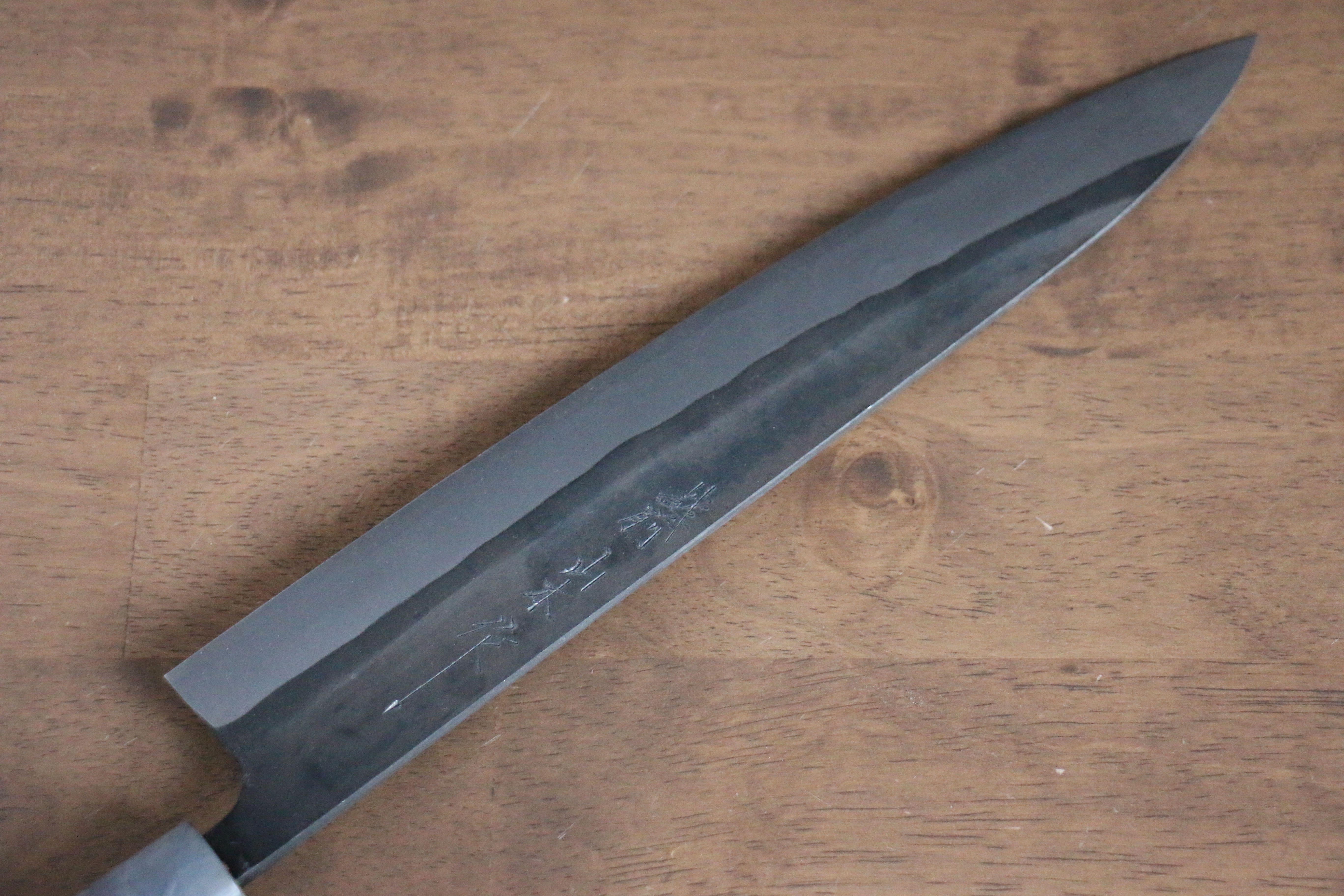 Premium Nao Yamamoto White Steel No.2 Kurouchi Sujihiki 270mm Slicing Knife - Cherry Blossom Wood Handle - Japanese Chef Knife for Sushi, Meat & Delicate Cutting