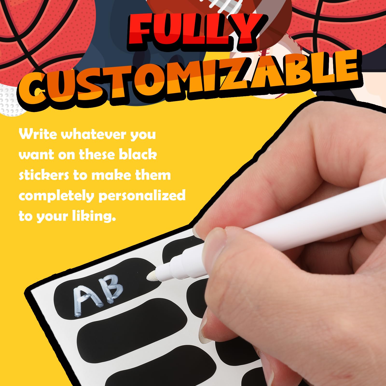 200 Pairs Customizable Sports Eye Black Stickers for Kids - Breathable Face Eyeblack Strips for Football, Baseball, Lacrosse & Softball Fans - Perfect for Game Day, Team Spirit & Outdoor Sports Events
