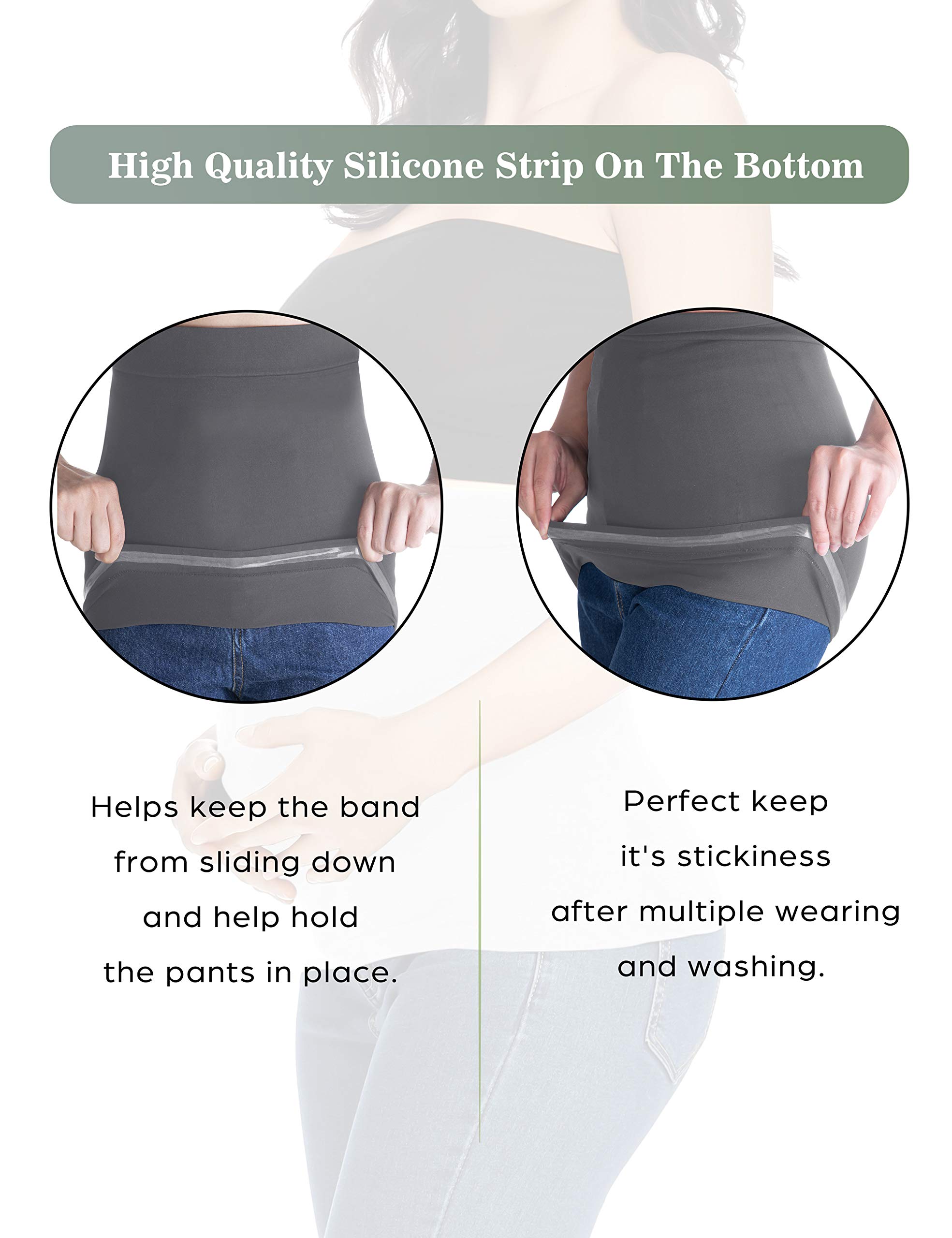 Maternity Belly Band for Pregnant Women - Adjustable Pregnancy Support Belt for Pants & Jeans - Postpartum Belly Wrap for Comfort & Back Pain Relief - Perfect for Work, Exercise & Daily Wear