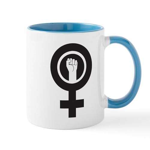 White/Blue Inside - Feminist Power Mug