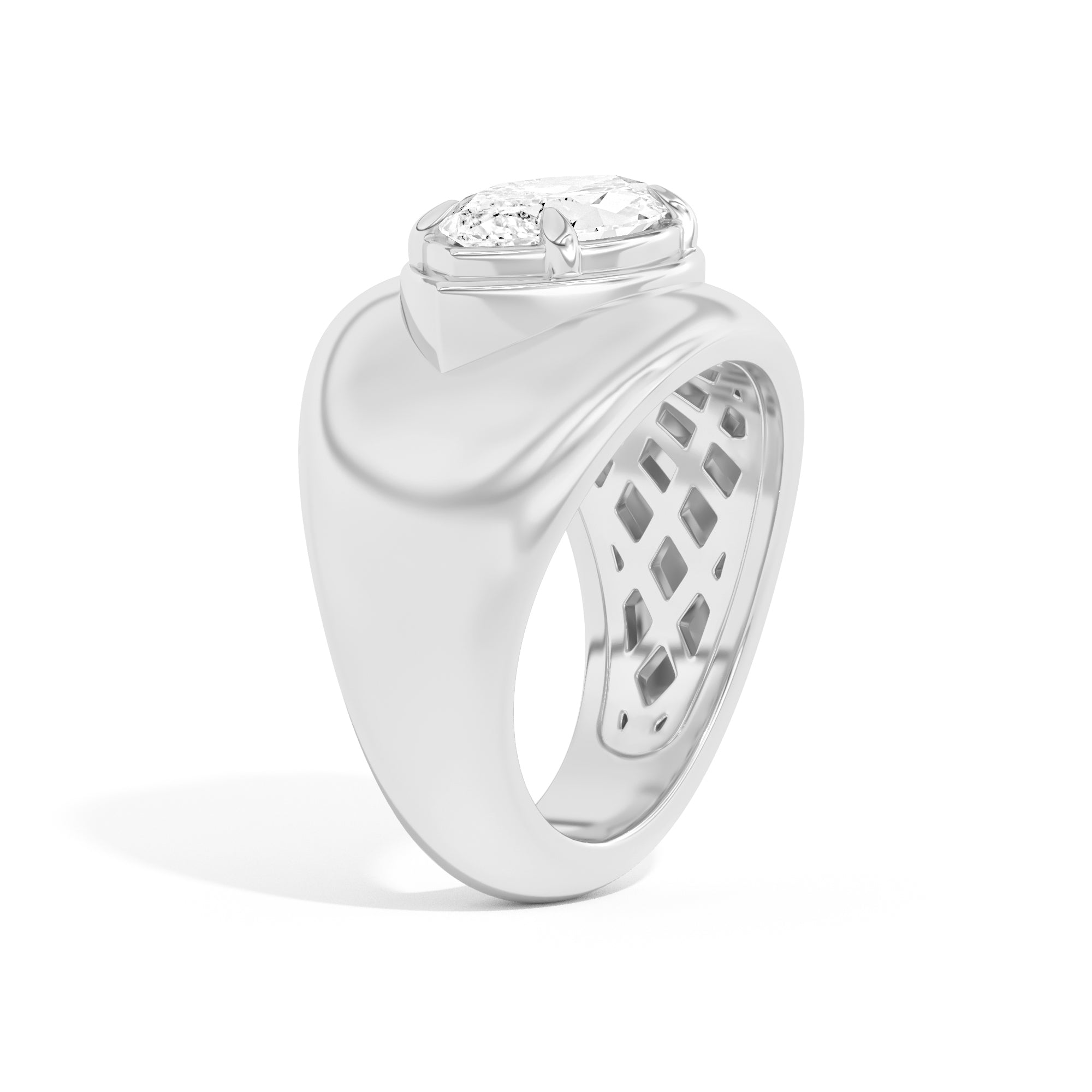 Scarpa Marquise Double Bezel Bombe Ring - Elegant Vintage Style Cocktail Ring for Women | Perfect for Parties, Weddings & Special Occasions