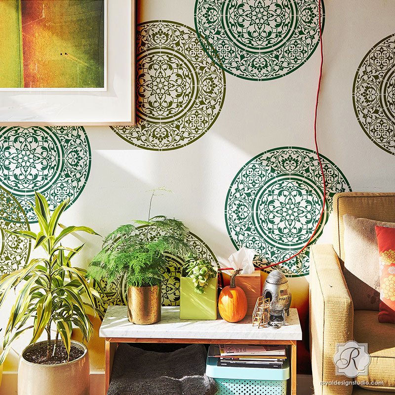 Mandala Medallion Stencil for DIY Art, Wall Decor & Craft Projects – Reusable Painting Template for Home, Yoga Studios & Spiritual Spaces