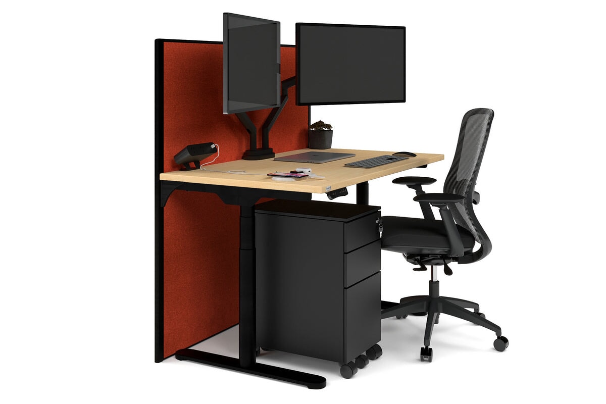 Flexi Premium Height Adjustable Single Workstation [1400L x 700W] - Ergonomic Standing Desk for Home Office, Gaming & Study - Electric Sit Stand Desk with Memory Function