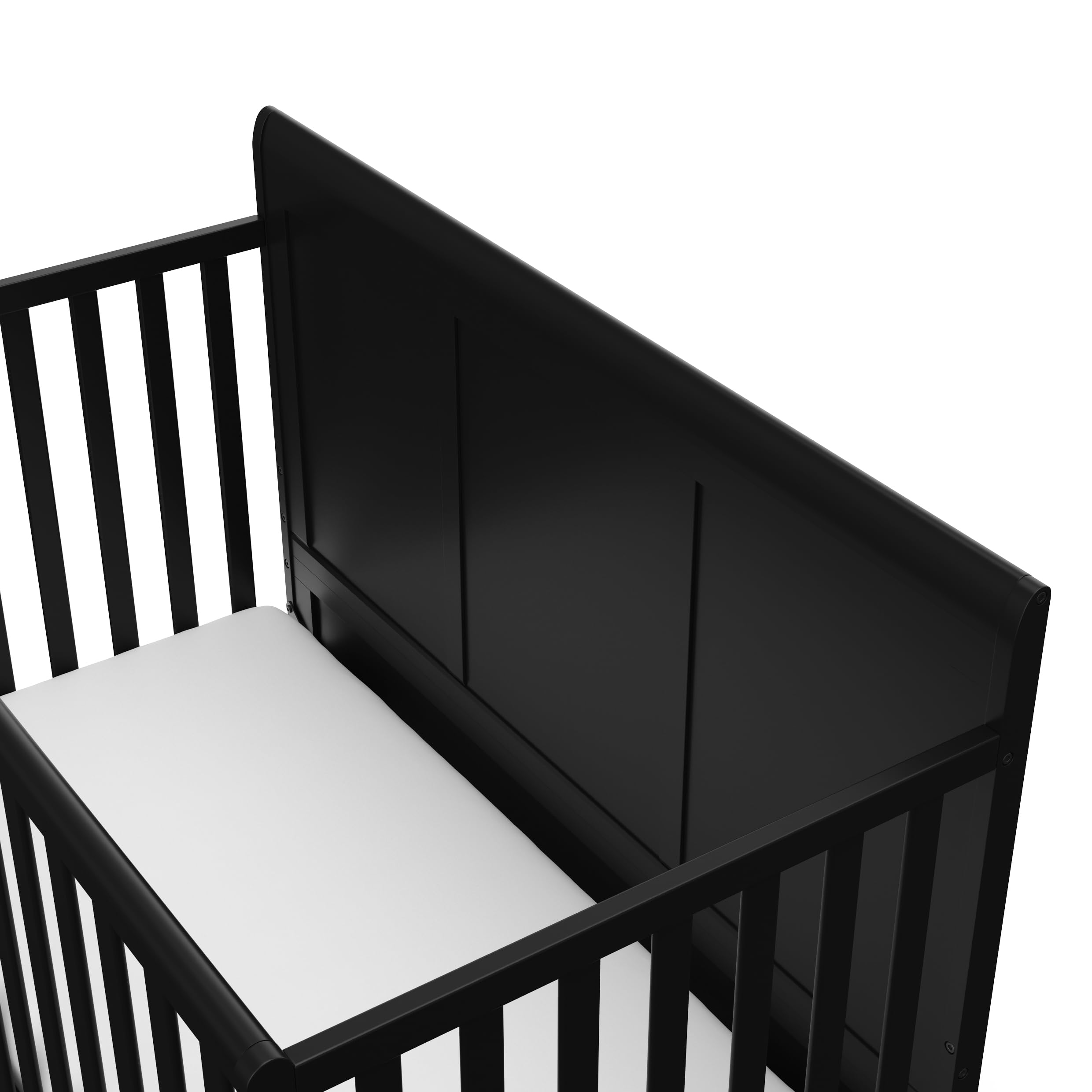 Graco Asheville 5-in-1 Convertible Crib with Storage Drawer (Black) – GREENGUARD Gold Certified, Toddler Bed & Full-Size Bed Conversion, Nursery Furniture for Baby & Kids – Perfect for Small Spaces & Modern Nurseries