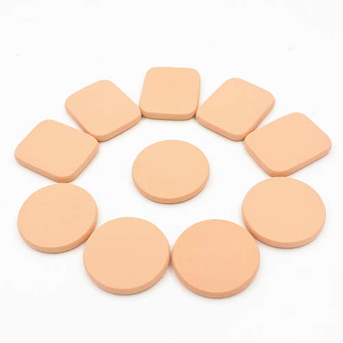 Brussels08 5-Piece Soft Cosmetic Powder Puff & Makeup Sponge Set - Foundation Blender, Blush Applicator, Square Beauty Sponge for Flawless Makeup Application | Perfect for Daily Makeup, Contouring & Professional Use