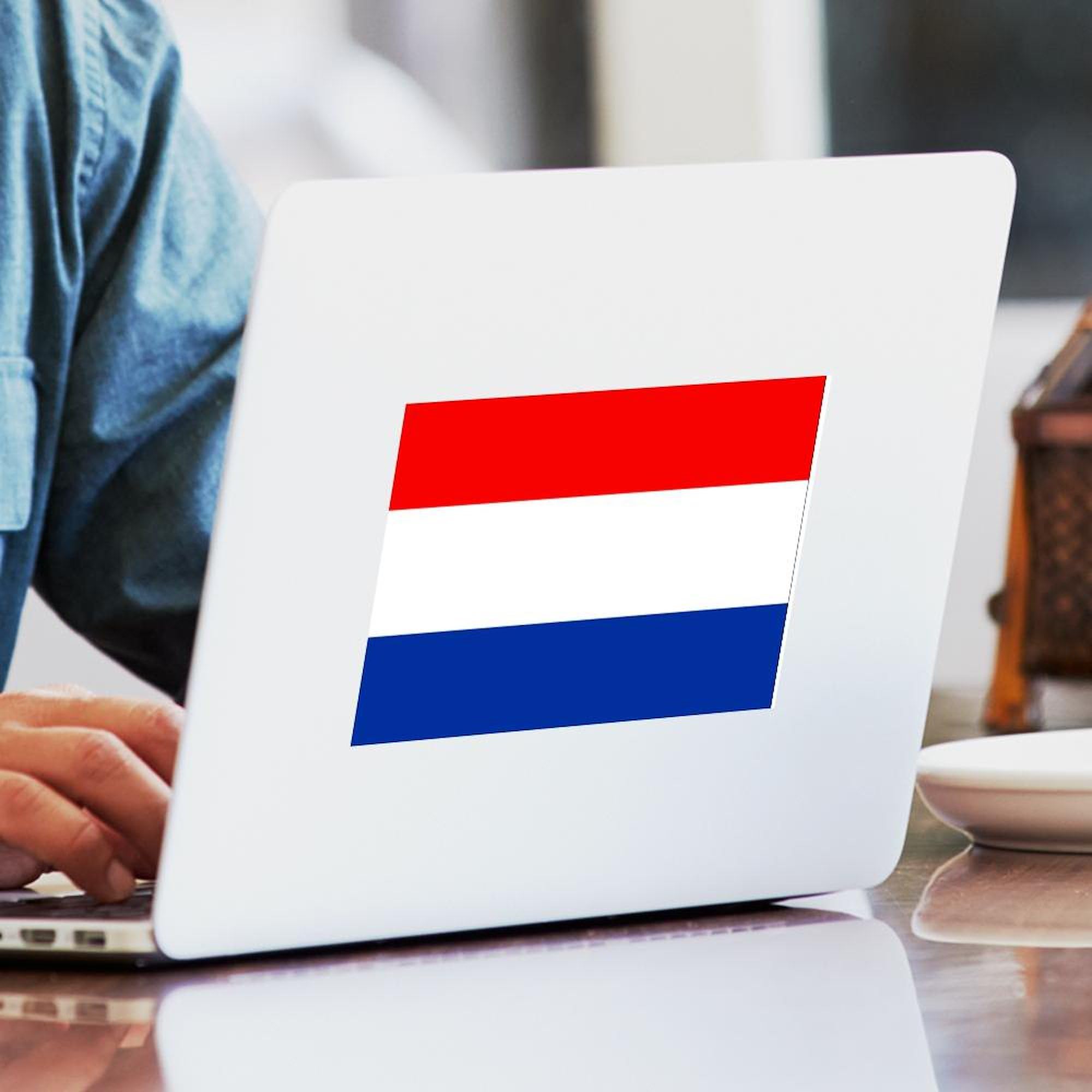Dutch Netherlands Flag Rectangle Sticker - Durable Car Bumper Decal for Cars, Laptops & Water Bottles - Show Your Dutch Pride Anywhere