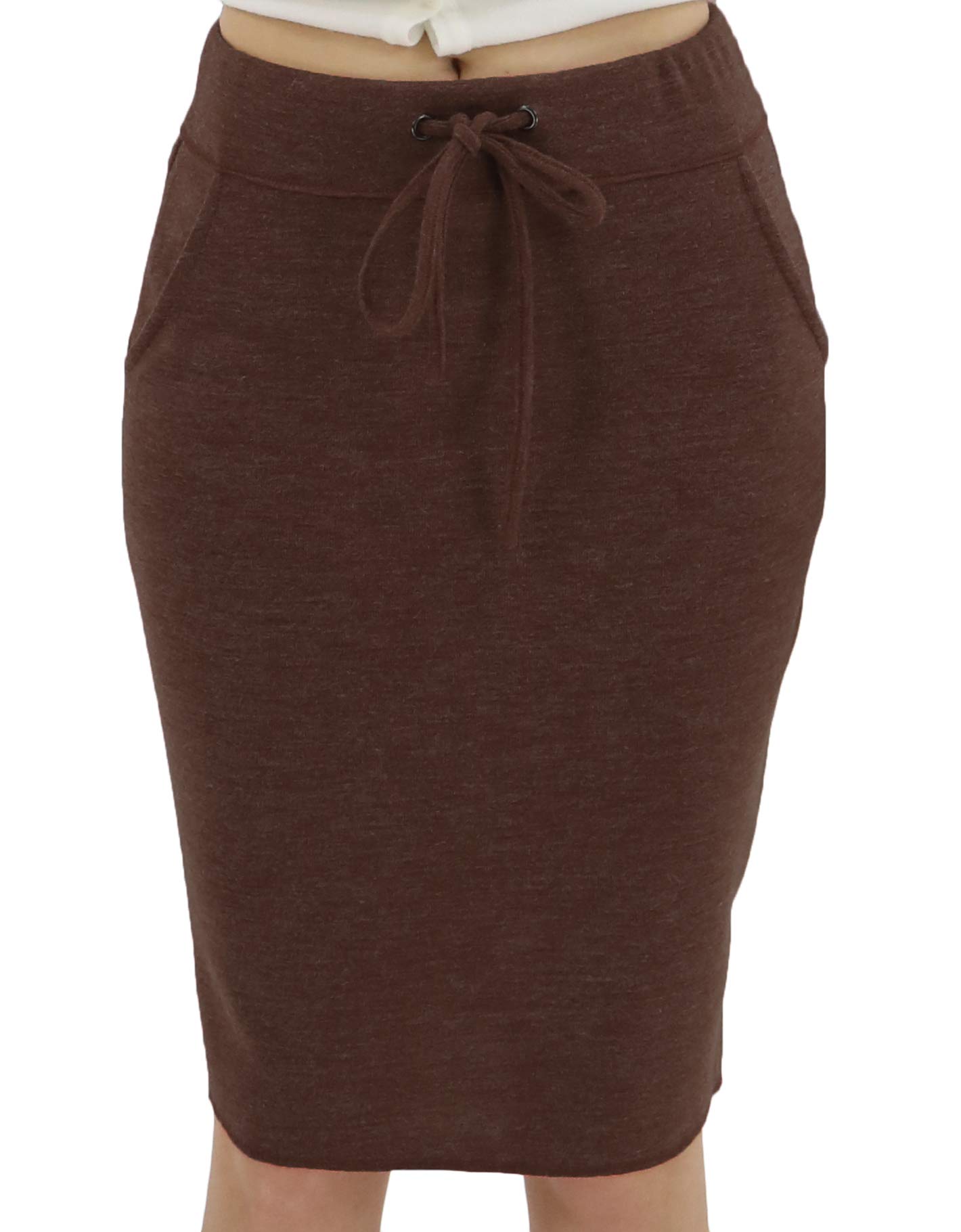 BENANCY Women's High Waist Stretchy Pencil Skirt with Pockets - Slim Fit Office Work Skirt for Business Casual & Professional Wear