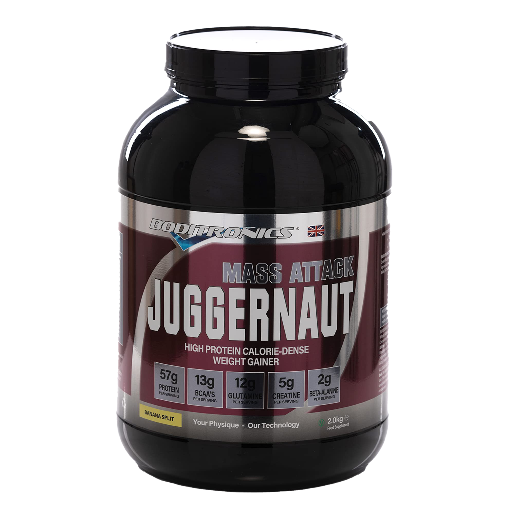 Boditronics Mass Attack Juggernaut 2kg Weight Gain Supplement - Muscle Building & Strength Training for Bodybuilders & Athletes | Pre-Workout & Post-Workout Nutrition