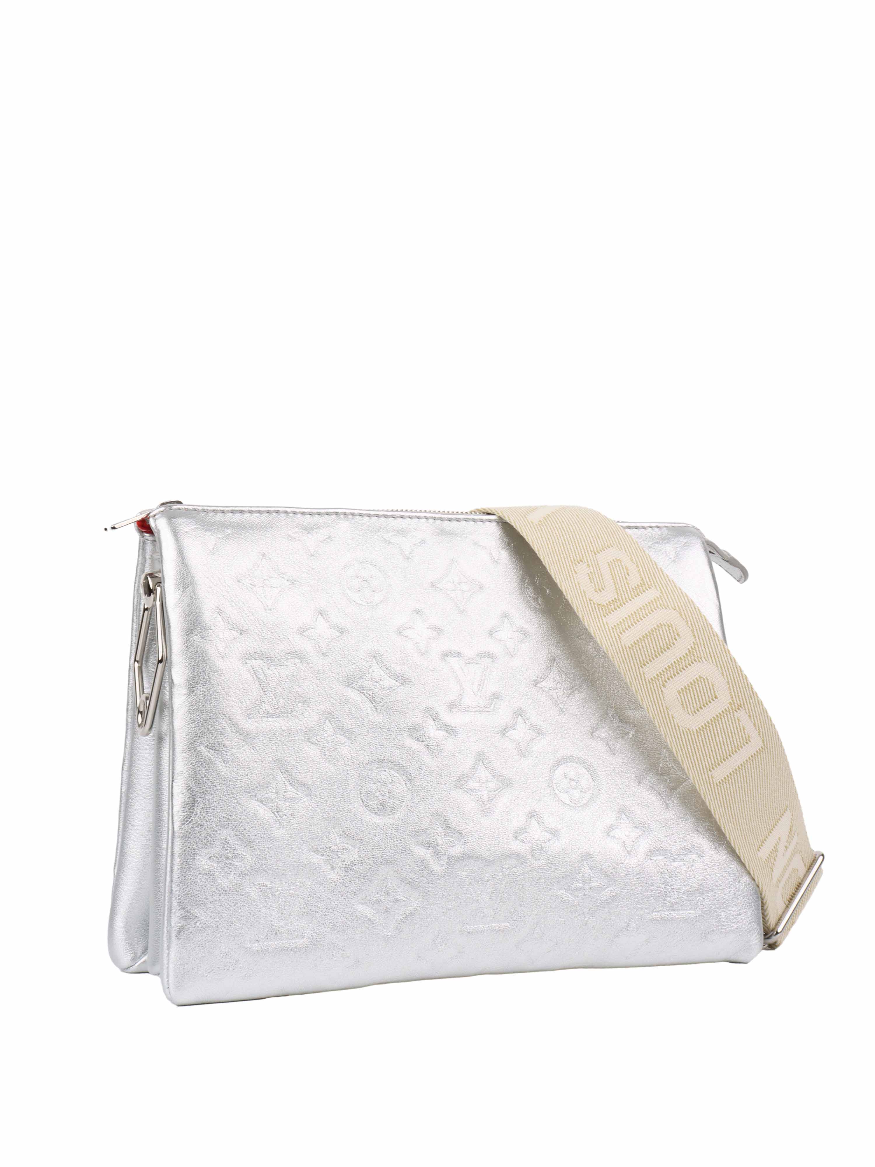 Authentic Louis Vuitton Coussin PM Bag in Silver - Luxury Designer Handbag for Women, Perfect for Evening Events & Daily Fashion Accessory