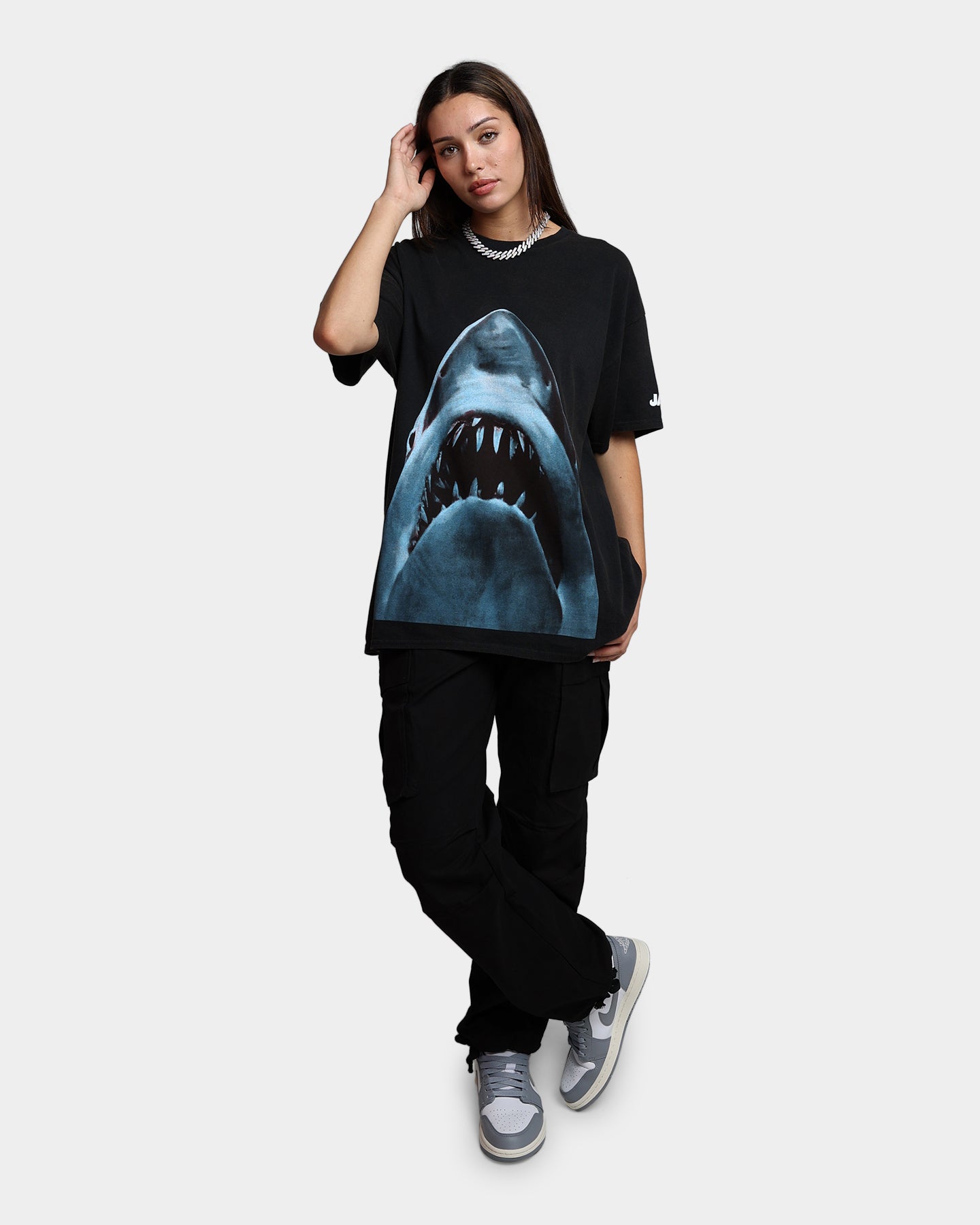 Vintage Jaws Movie T-Shirt - Black Washed Graphic Tee for Men & Women - Perfect for Casual Wear, Halloween Costumes, and Movie Fan Gifts
