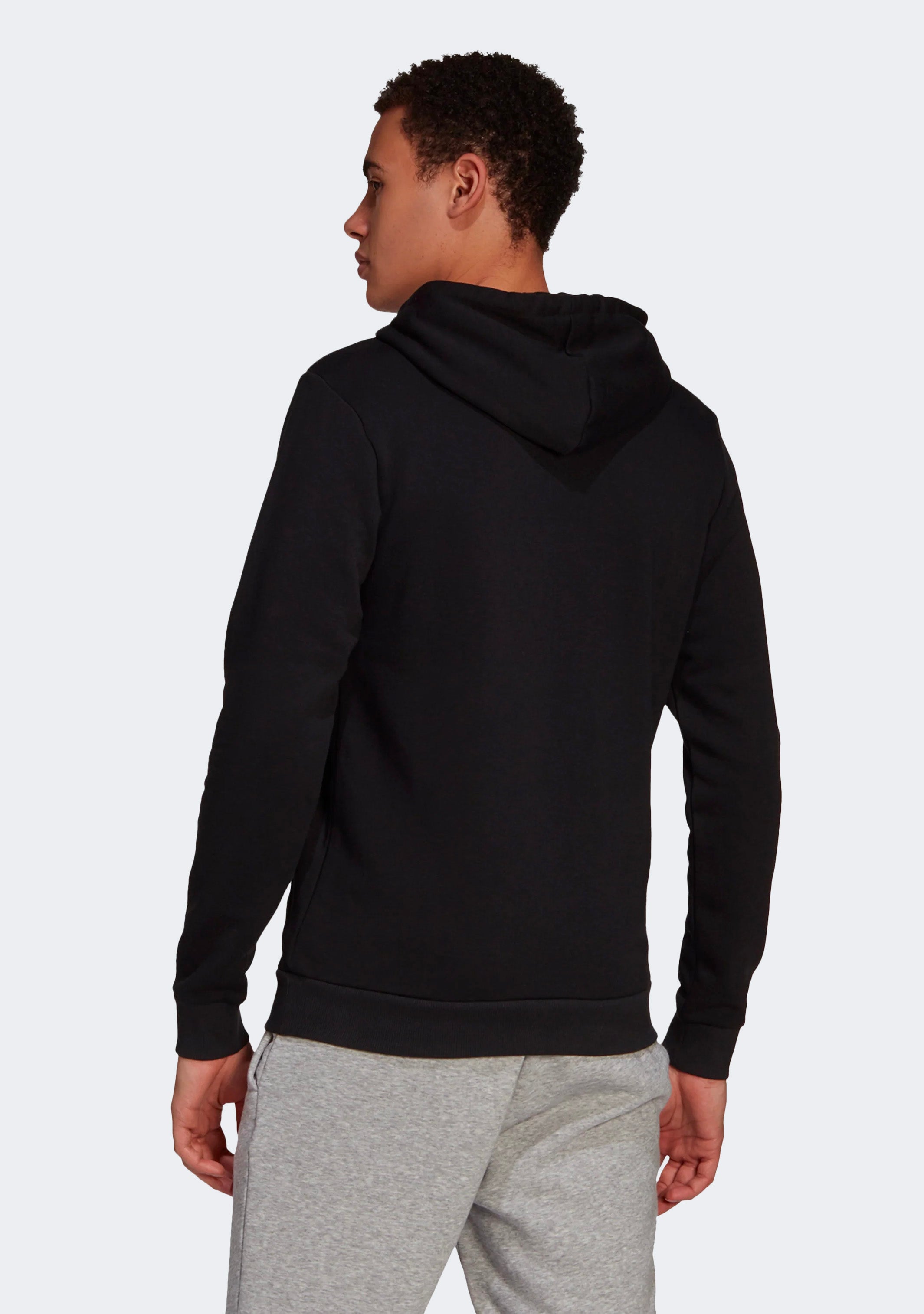 Adidas Men's Essentials Big Logo Fleece Hoodie - Warm Casual Pullover Sweatshirt for Gym, Running & Streetwear Fashion
