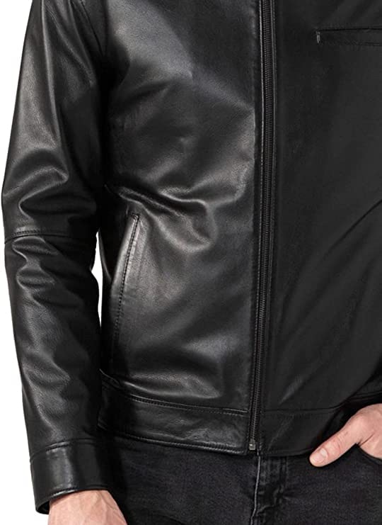 Genuine Sheepskin Leather Motorcycle Jacket for Men - Black Biker Jacket with Premium Stitching | Perfect for Riding, Casual Wear & Outdoor Adventures