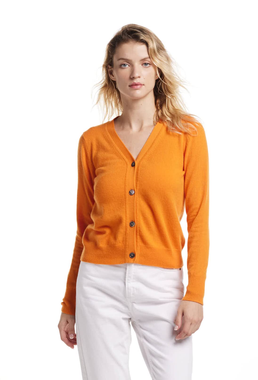 EURKEA Women's 100% Cashmere V-Neck Cardigan Sweater - Soft Winter Pullover Top for Women | Perfect Gift for Her | Cozy Office Wear & Casual Outfits