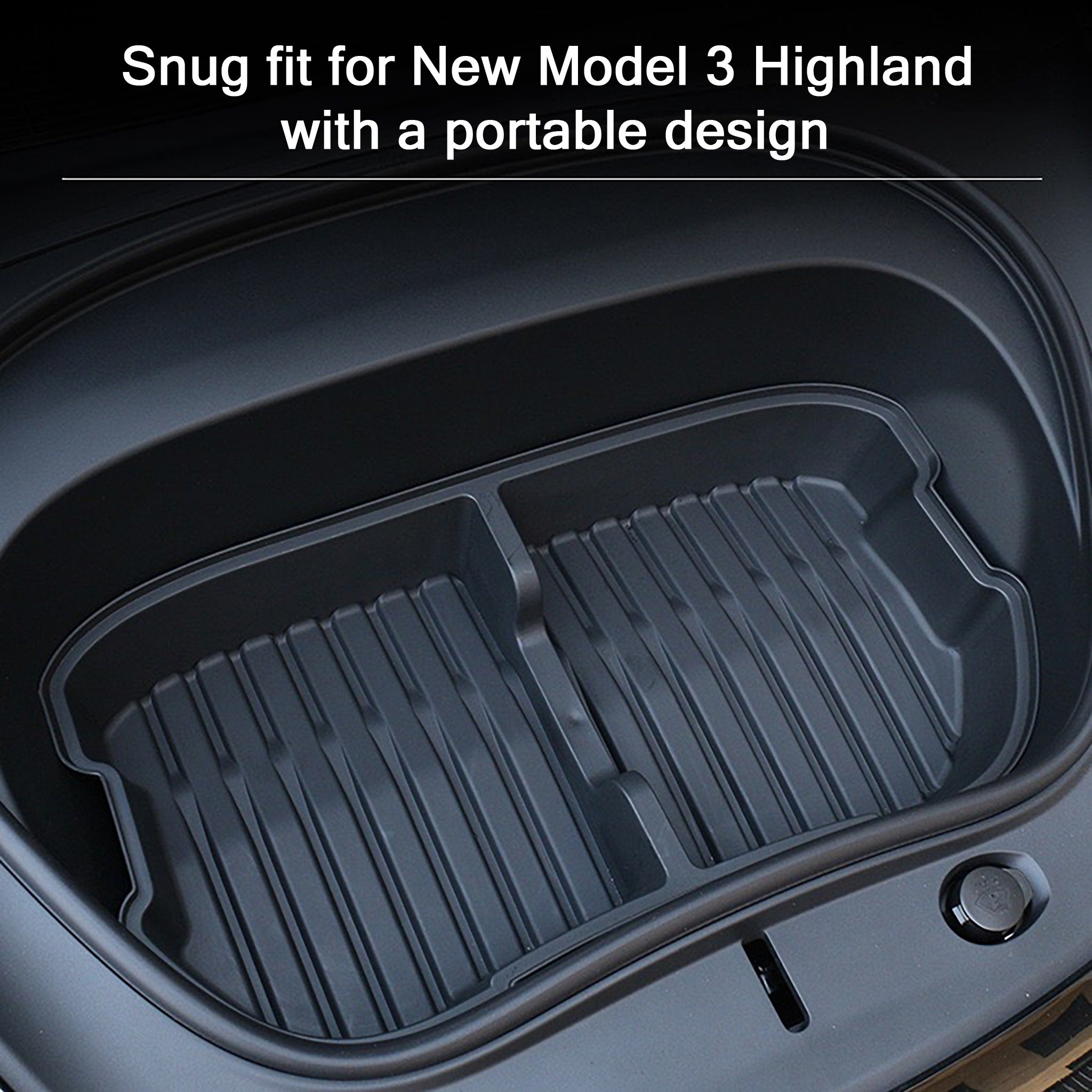 Premium Front Trunk Storage Organizer Box for Tesla Model 3 Highland 2024+ | Waterproof & Durable Car Organizer | Perfect for Road Trips, Groceries & Sports Gear Storage