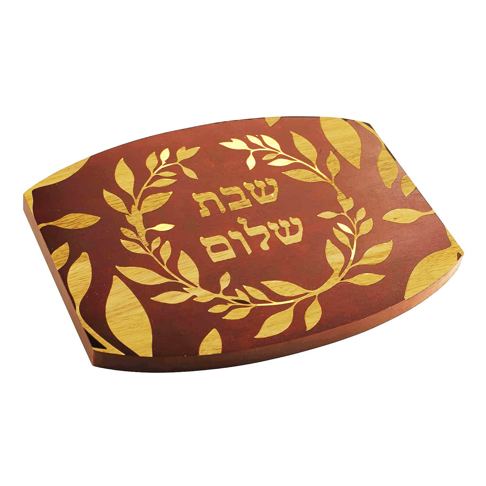 Rite Lite Challah Board with Beautiful Etched Flower Design - Elegant Shabbat Bread Serving Tray for Jewish Holidays, Perfect Housewarming Gift for Jewish Homes - Ideal for Shabbat Dinners, Rosh Hashanah, and Hanukkah Celebrations