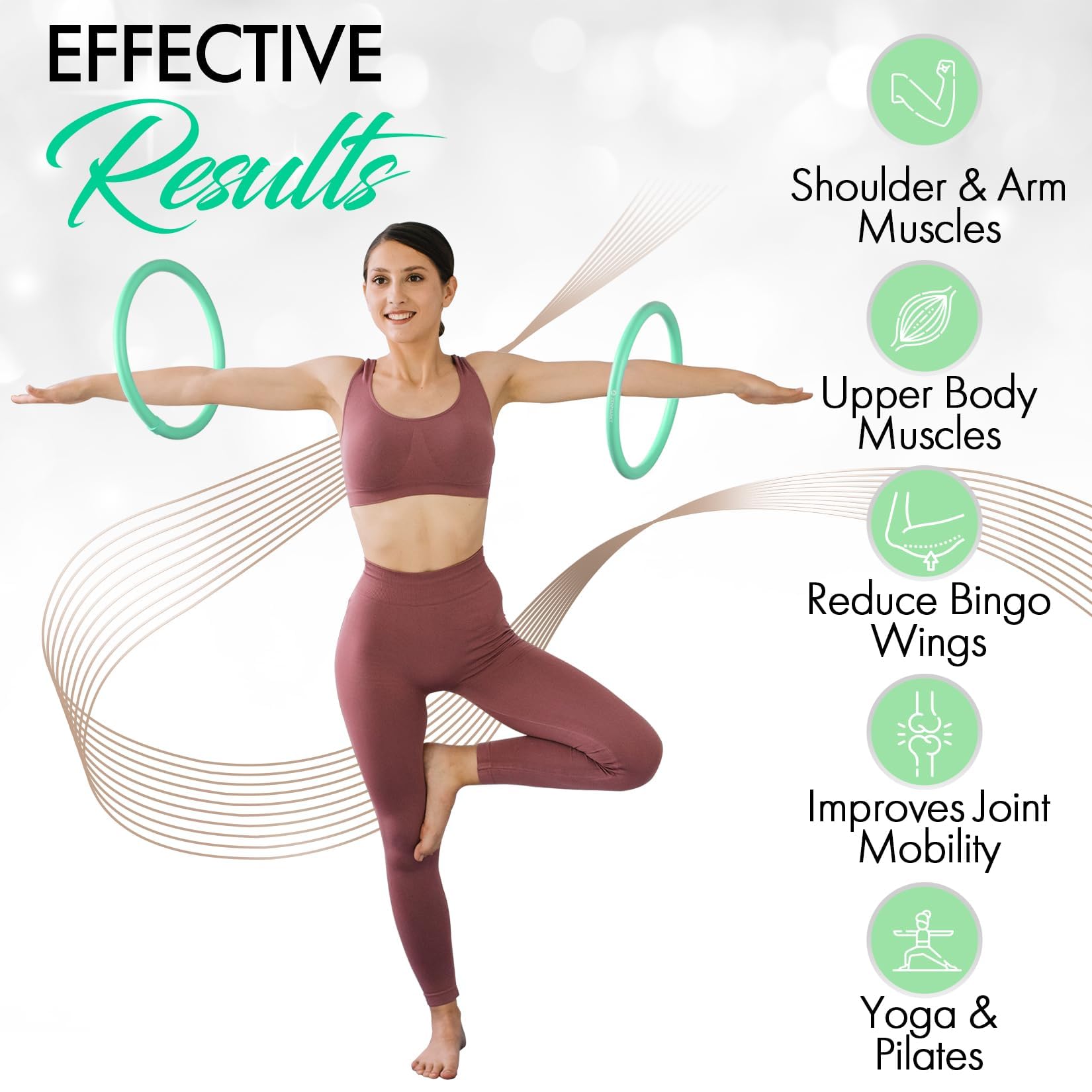 Weighted Arm Hoop for Adults - Mini Hula Hoop Exercise Equipment for Arm & Shoulder Workouts - Portable Fitness Gear for Home, Gym & Outdoor Use - Strengthen Upper Body with Fun Lightweight Training